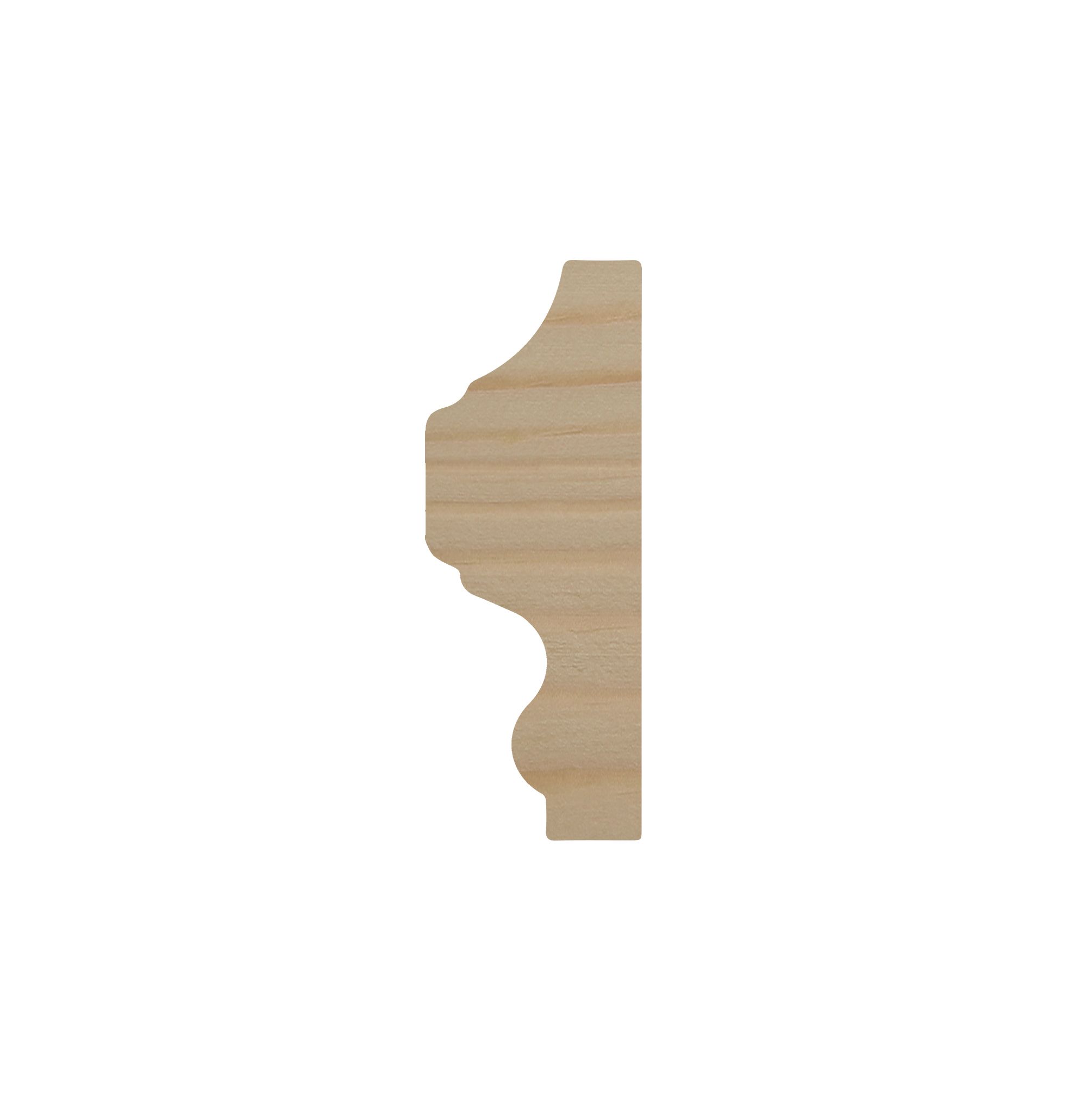 Decorative Unfinished Natural Pine Torus Moulding (L)2400mm (W)32mm (T)12mm