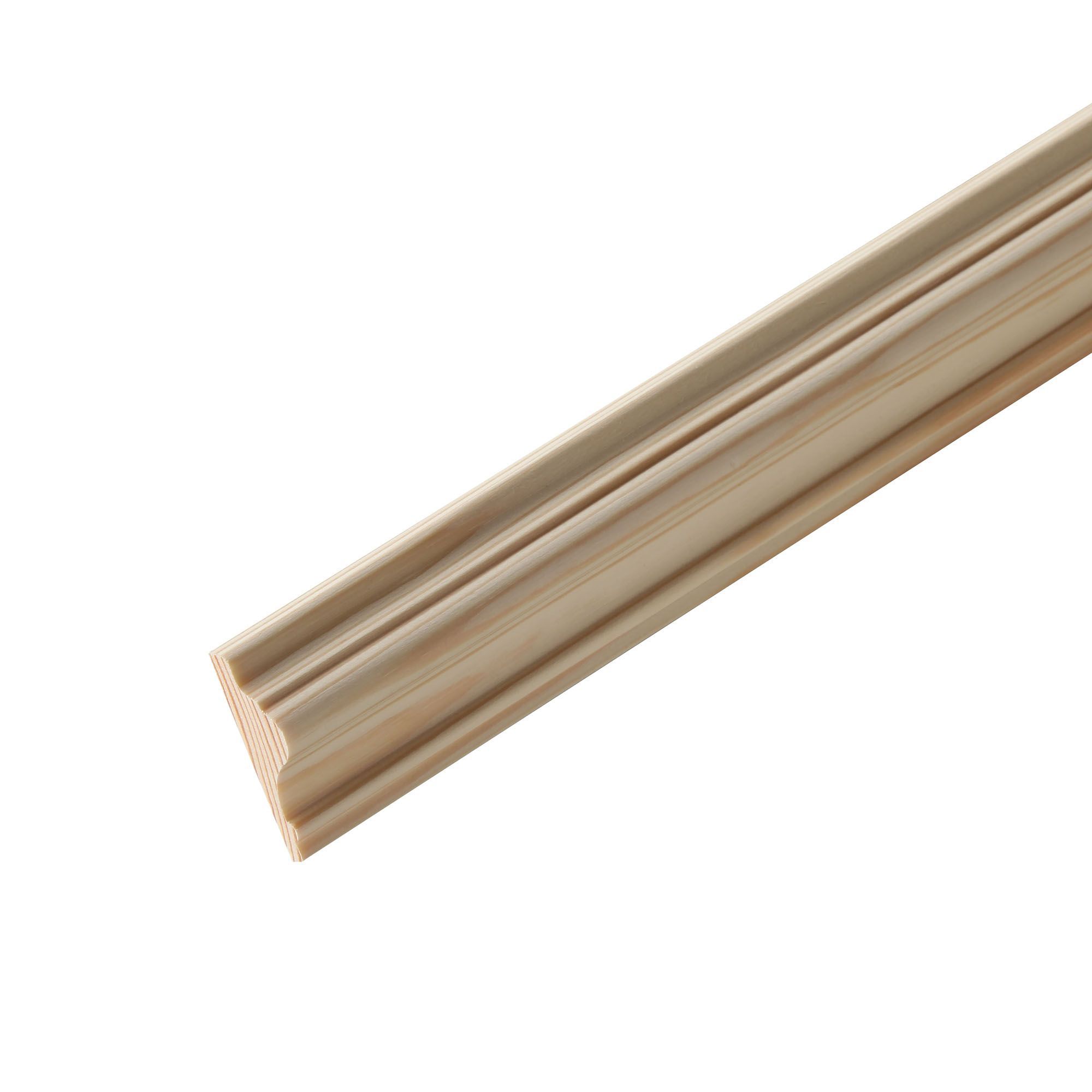 Decorative Unfinished Natural Pine Torus Moulding (L)2400mm (W)45mm (T)15mm
