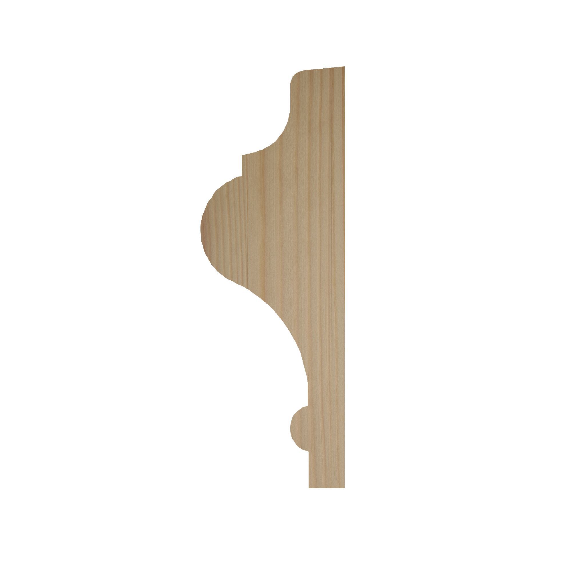 Decorative Unfinished Natural Pine Torus Moulding (L)2400mm (W)45mm (T)15mm
