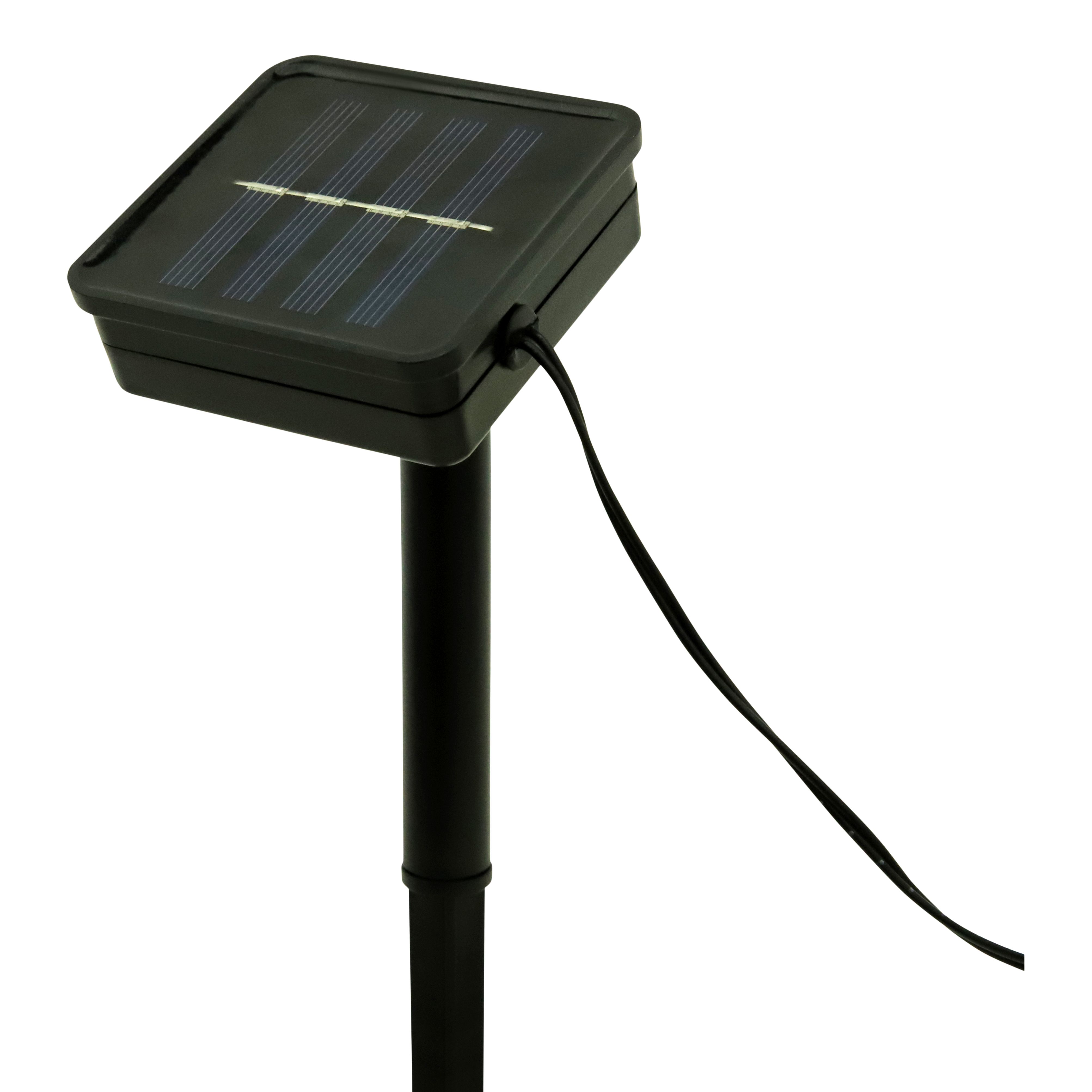Delamere Crackle glass ball Solar-powered Warm white 8 Integrated LED Outdoor String lights, (L) 1400mm