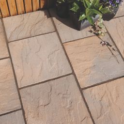 Derbyshire Brown blend Reconstituted stone Paving slab (L)450mm (W)450mm
