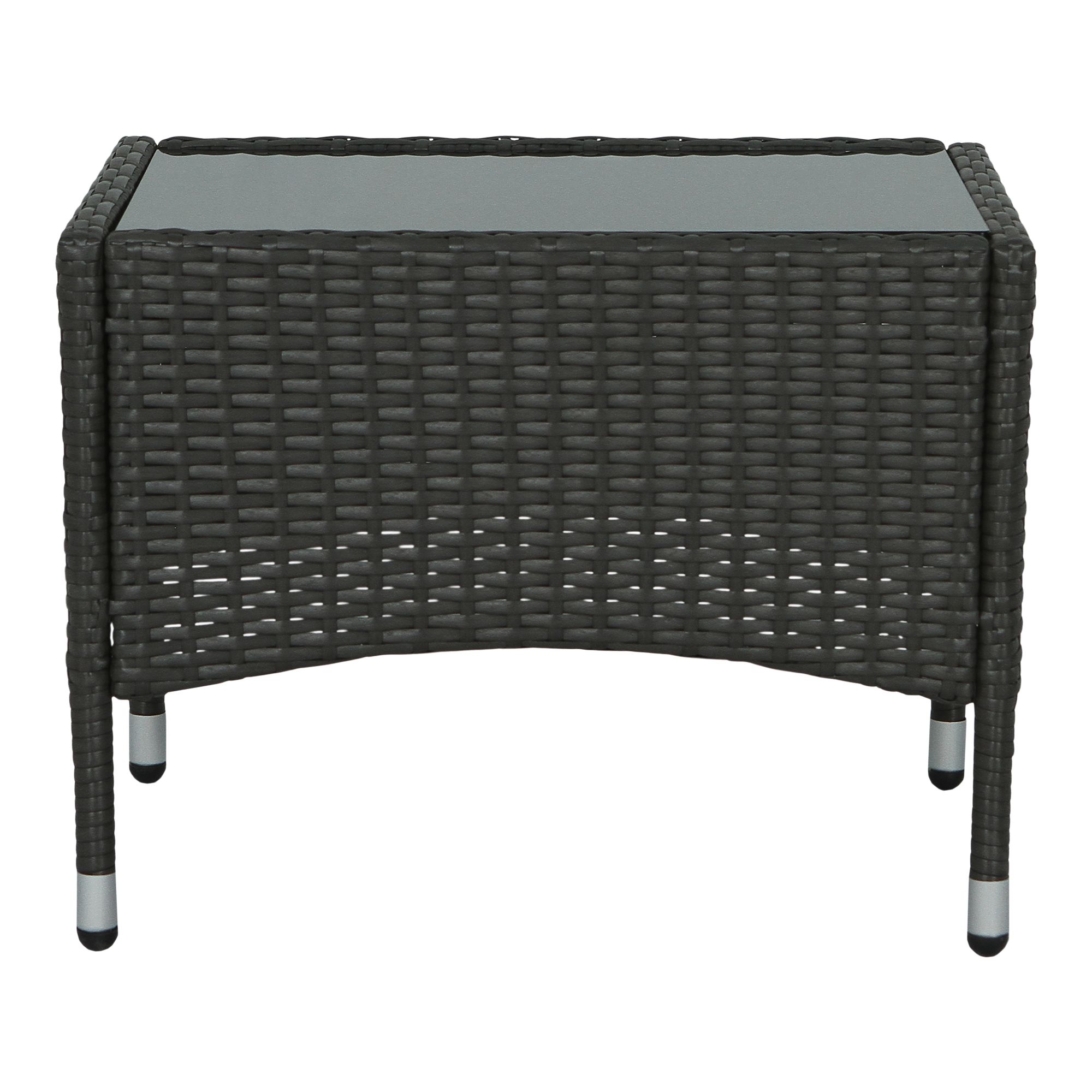Derry Beige Rattan effect 3 Seater Corner Coffee set