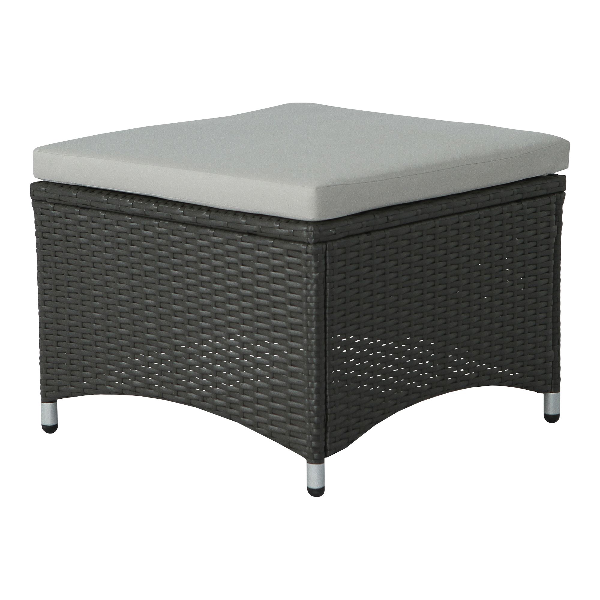Derry Beige Rattan effect 3 Seater Corner Coffee set