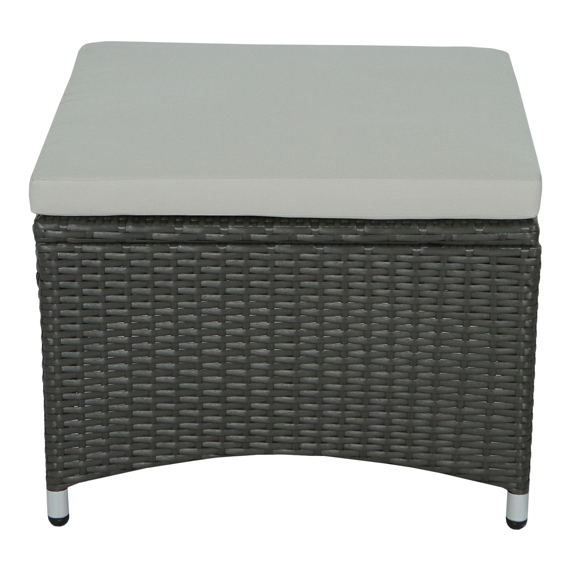 Derry Beige Rattan effect 3 Seater Corner Coffee set