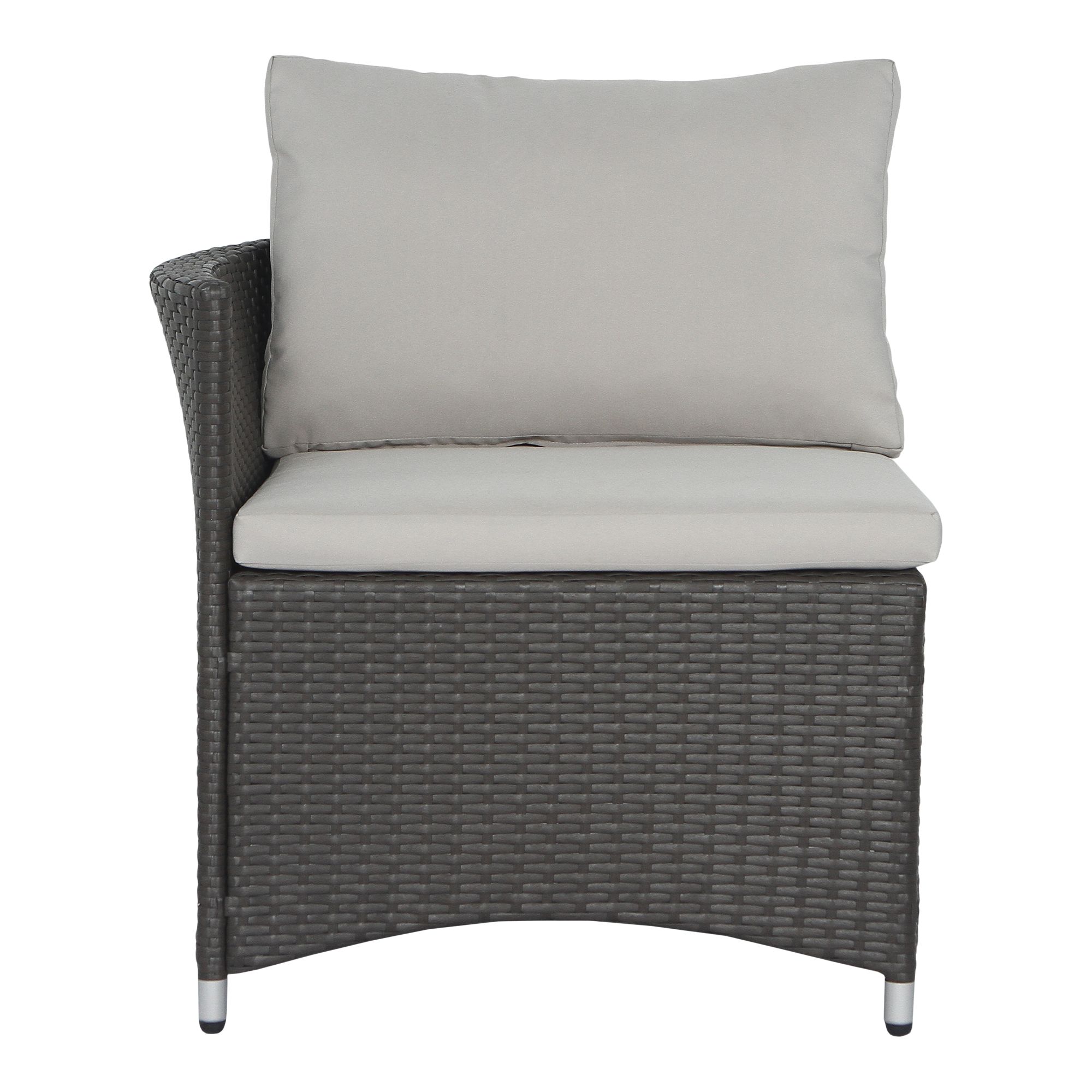 Derry Beige Rattan effect 3 Seater Corner Coffee set