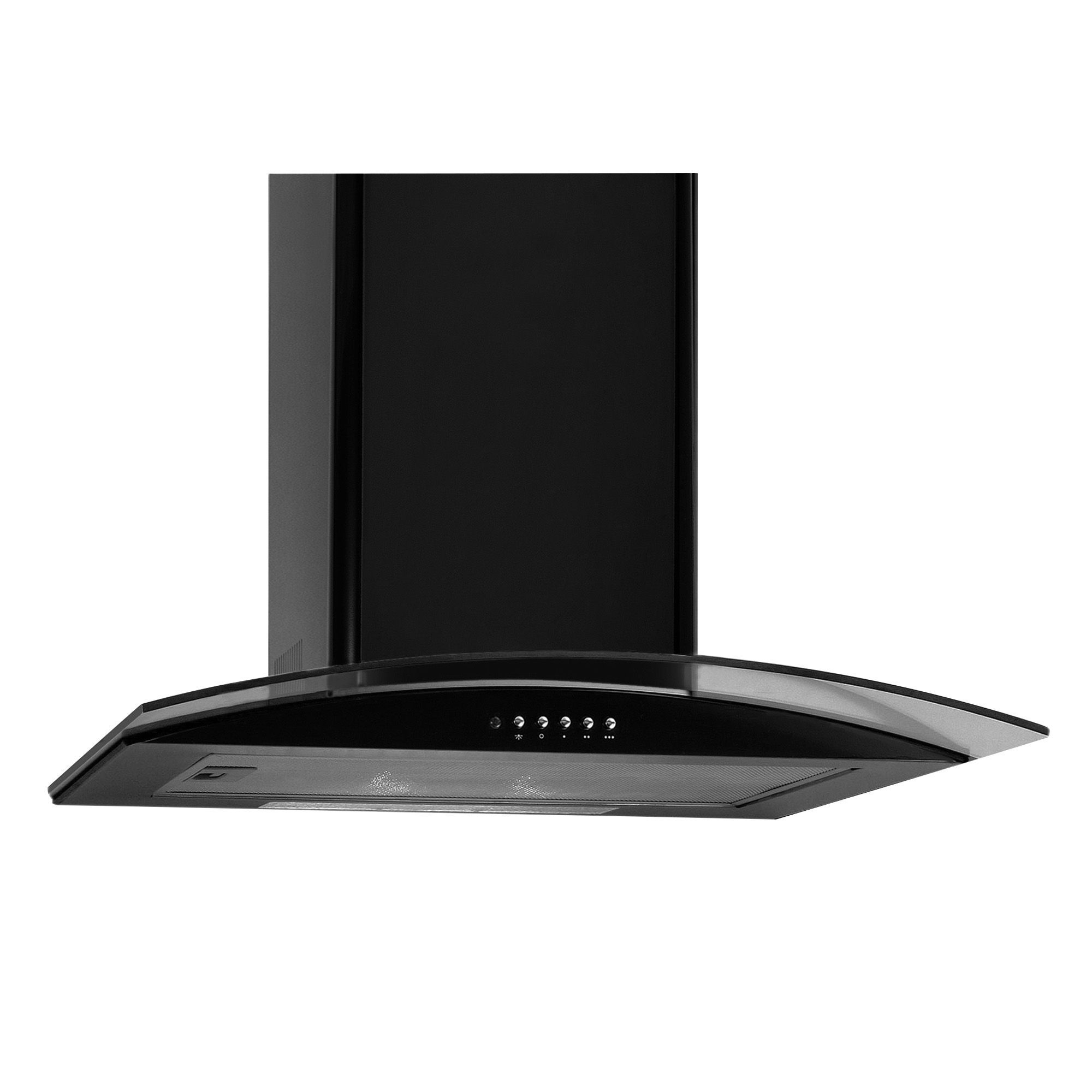 Designair GHP61BK Curved Glass Cooker Hood, (W) 600mm | DIY At B&Q