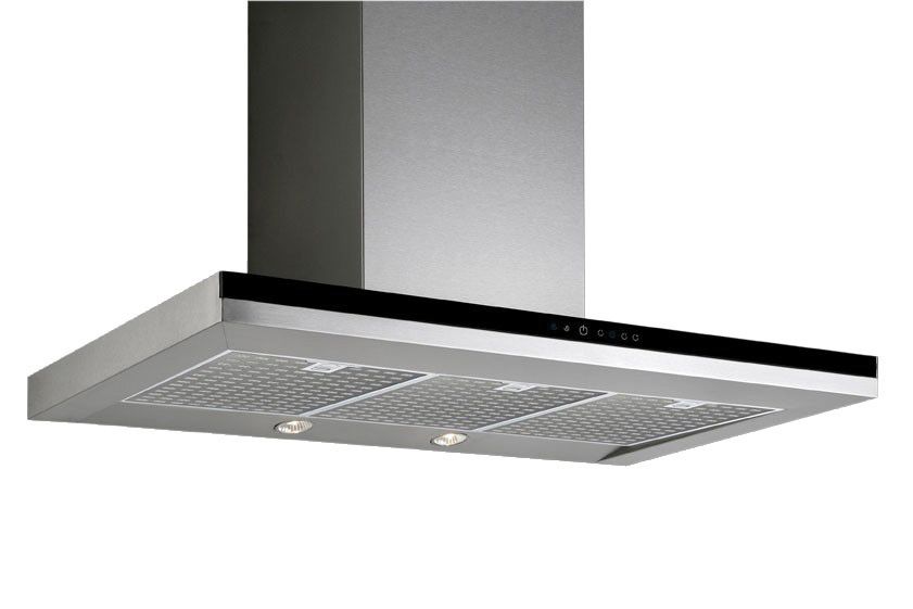 Designair MRG90SS² Black Stainless Steel Chimney Cooker Hood, (W)90cm ...