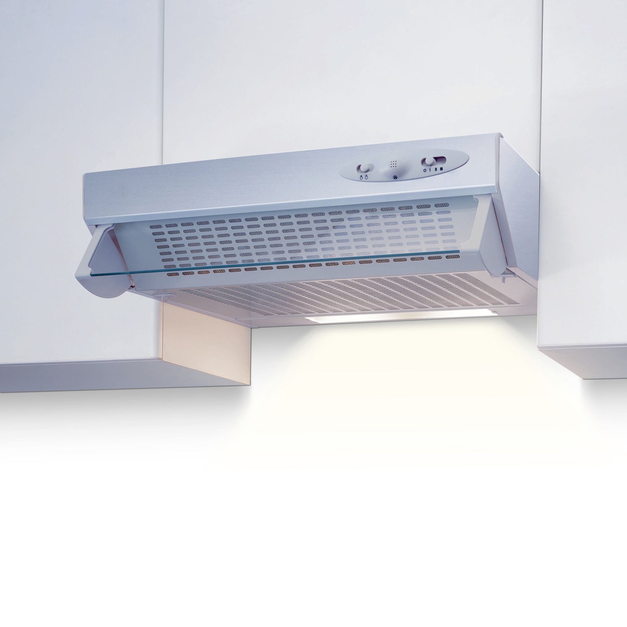 Designair VH60W White Stainless steel Cooker hood, (W)60cm DIY at B&Q