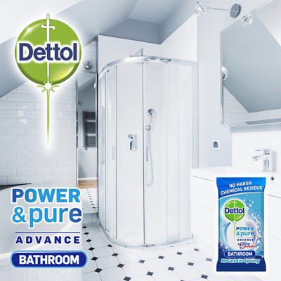 Dettol Bathroom Fresh mountain spring Cleaning wipes, Pack of 80