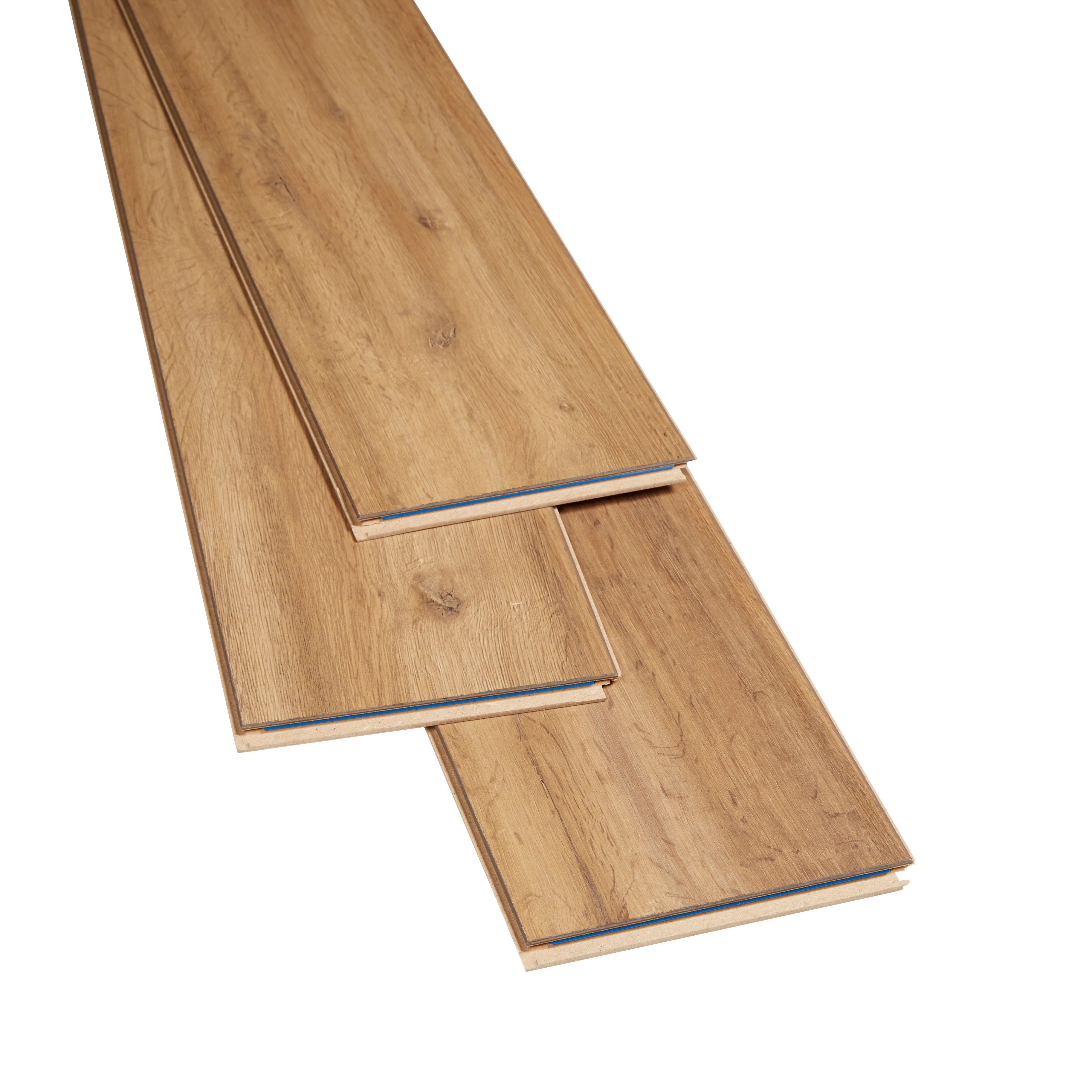 Devonport Natural Gloss Oak effect Laminate Flooring Sample