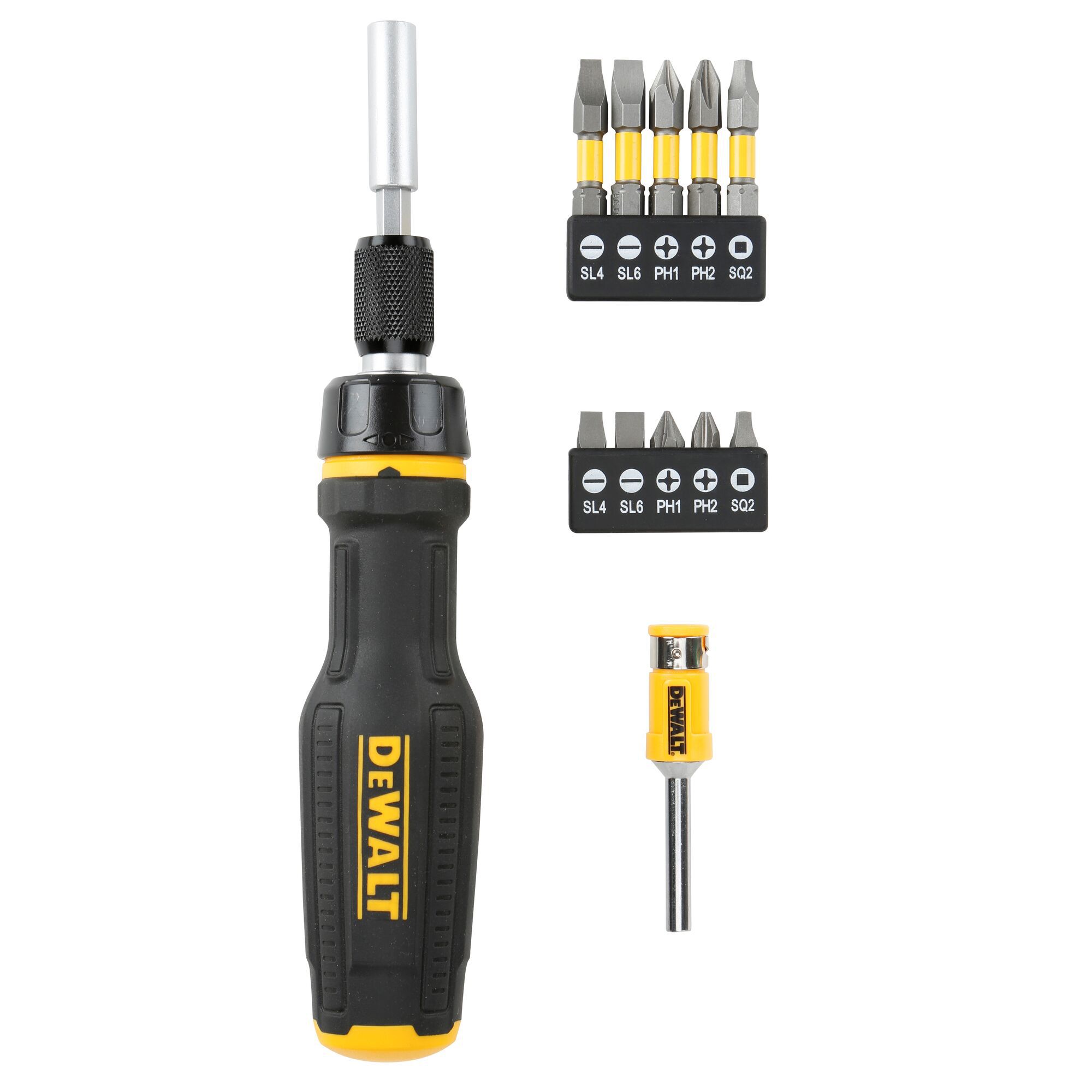 DeWalt 11 Piece Full Fit Telescopic Ratcheting Multi-bit Screwdriver ...