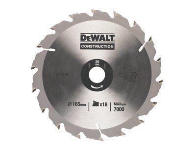DeWalt 18T Circular saw blade (Dia)165mm