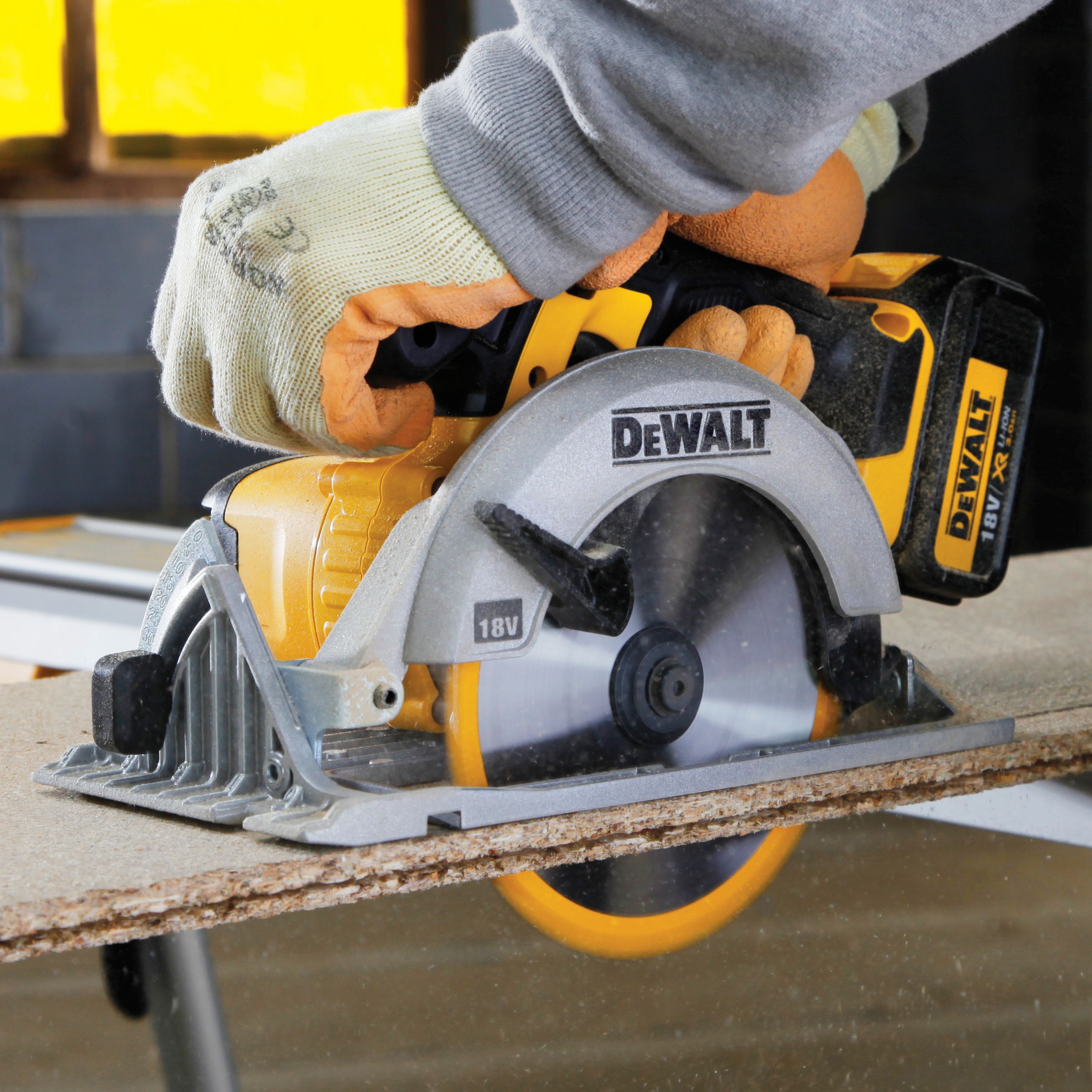 DeWalt 18V 165mm Replaceable carbon brushed Cordless Circular saw (Bare Tool) - DCS391N-XJ
