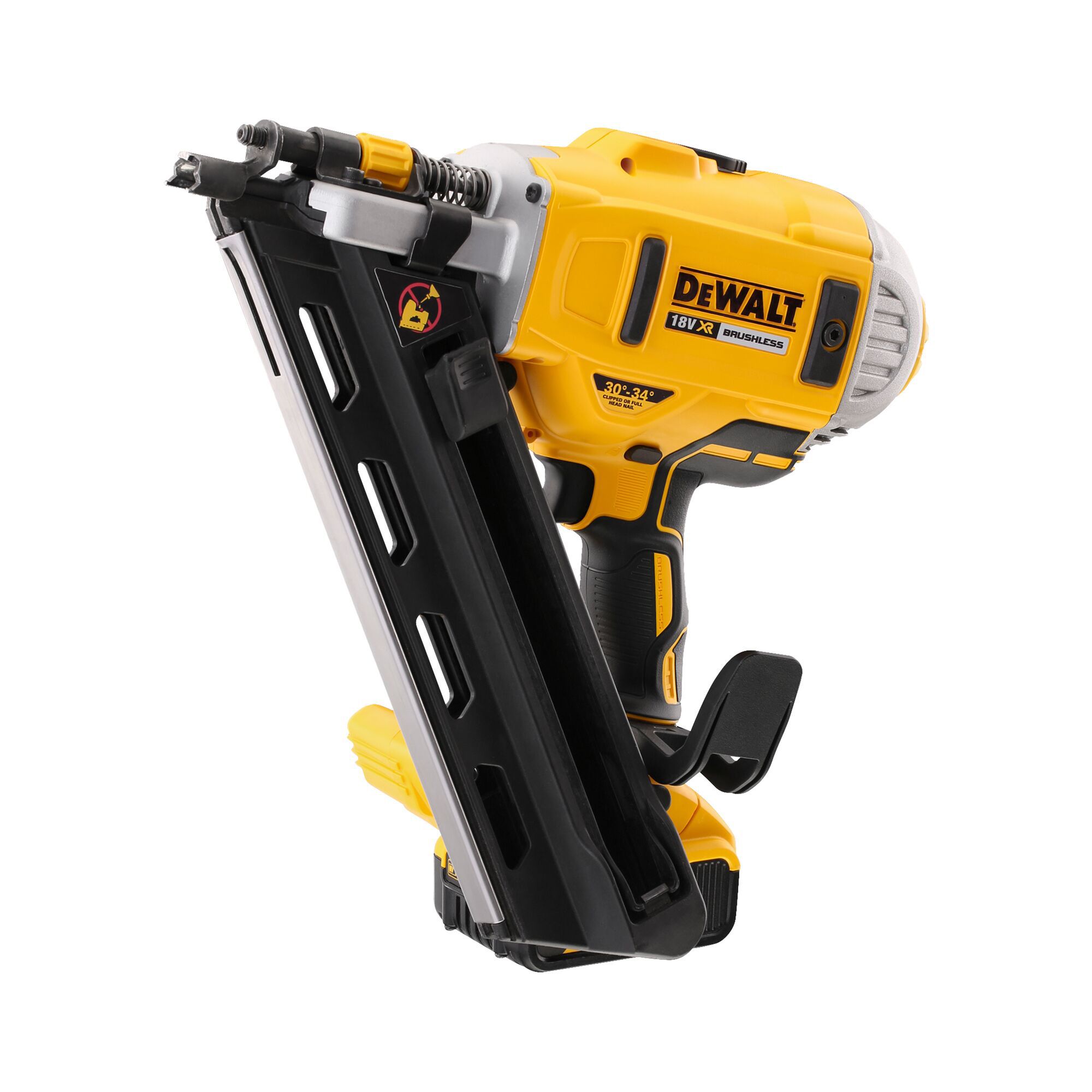 DeWalt 18V 90mm 2 x 5 Li-ion XR Cordless Angled Nailer DCN692P2-GB