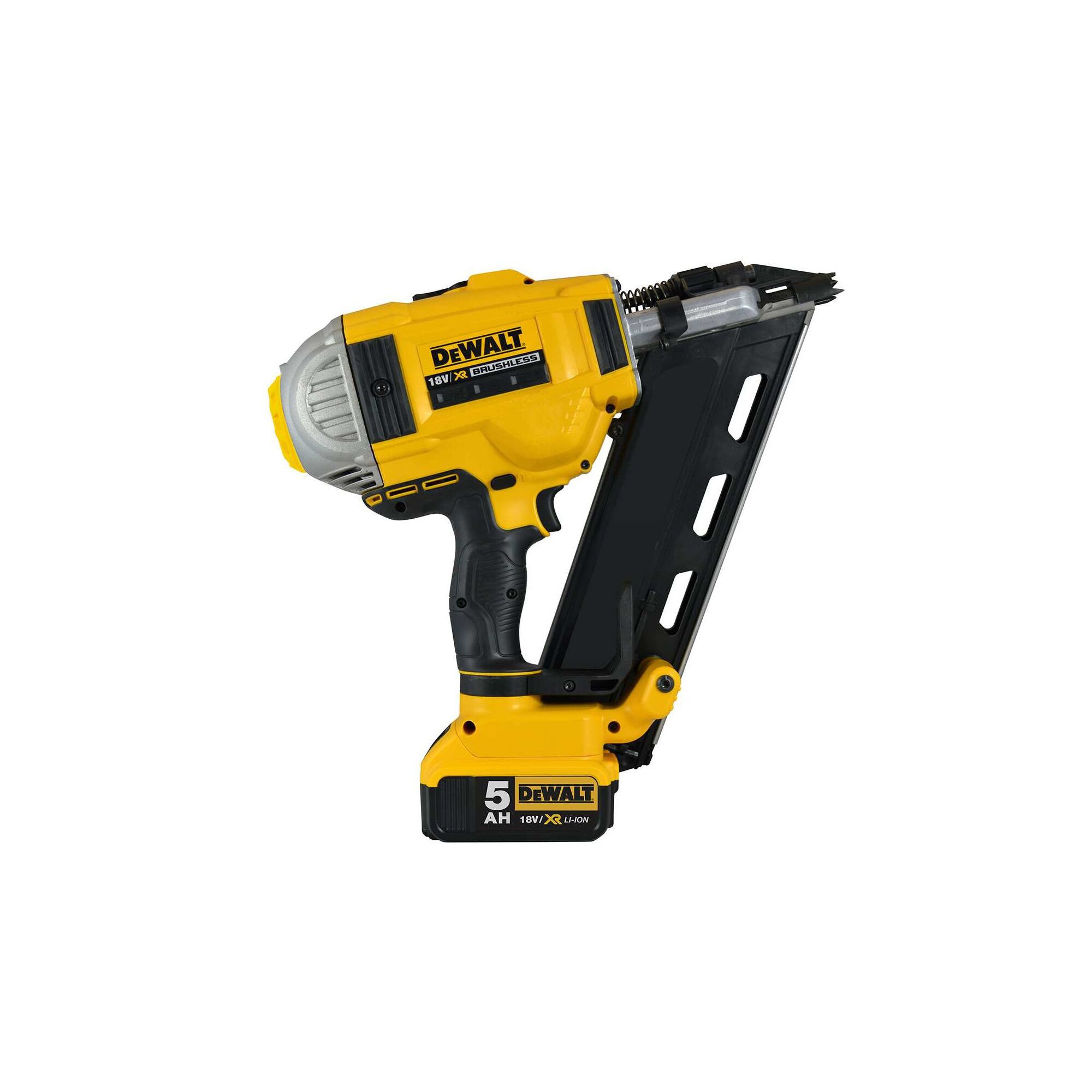 DeWalt 18V 90mm 2 x 5 Li-ion XR Cordless Angled Nailer DCN692P2-GB - 4