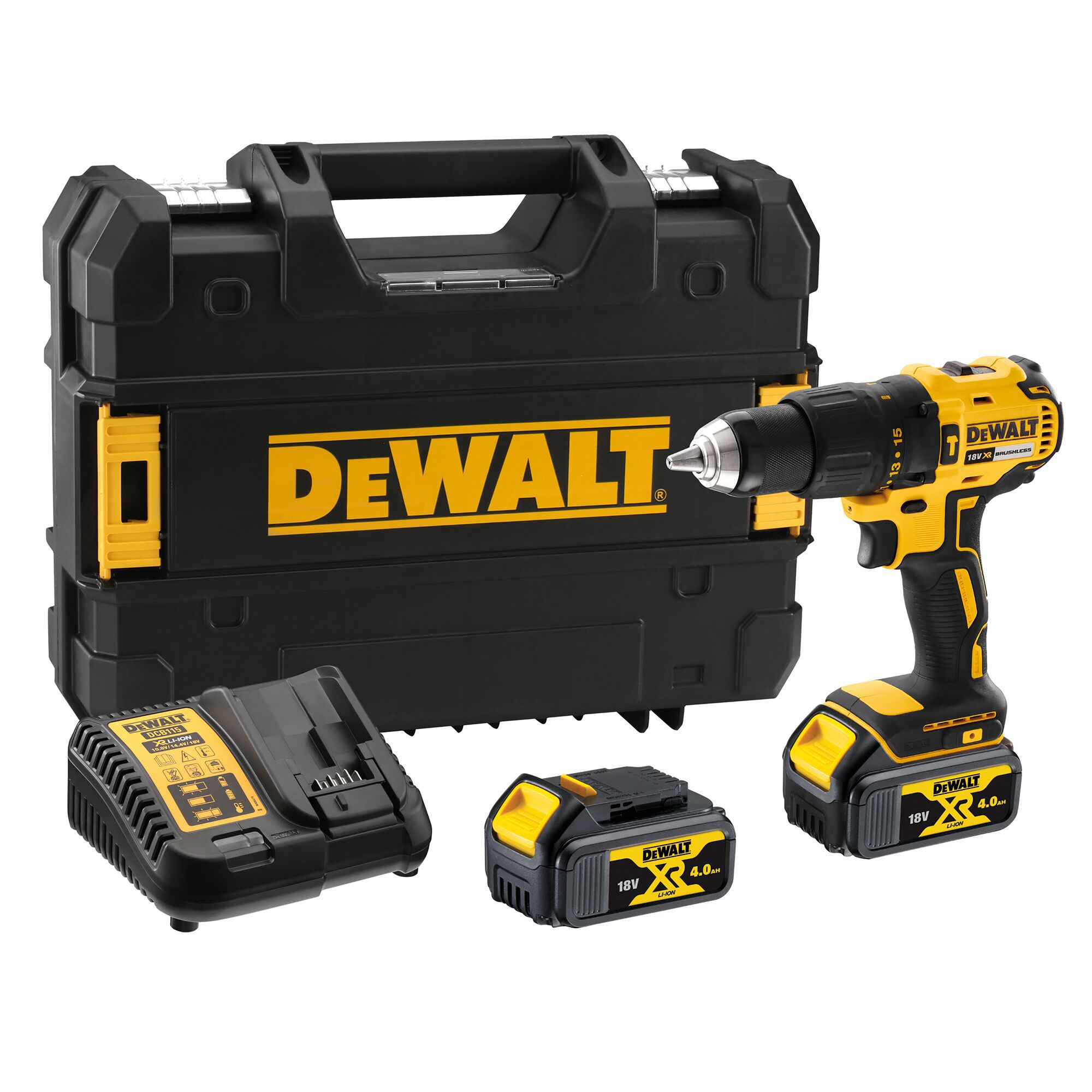 Dewalt 18v cordless drill with 2 batteries sale