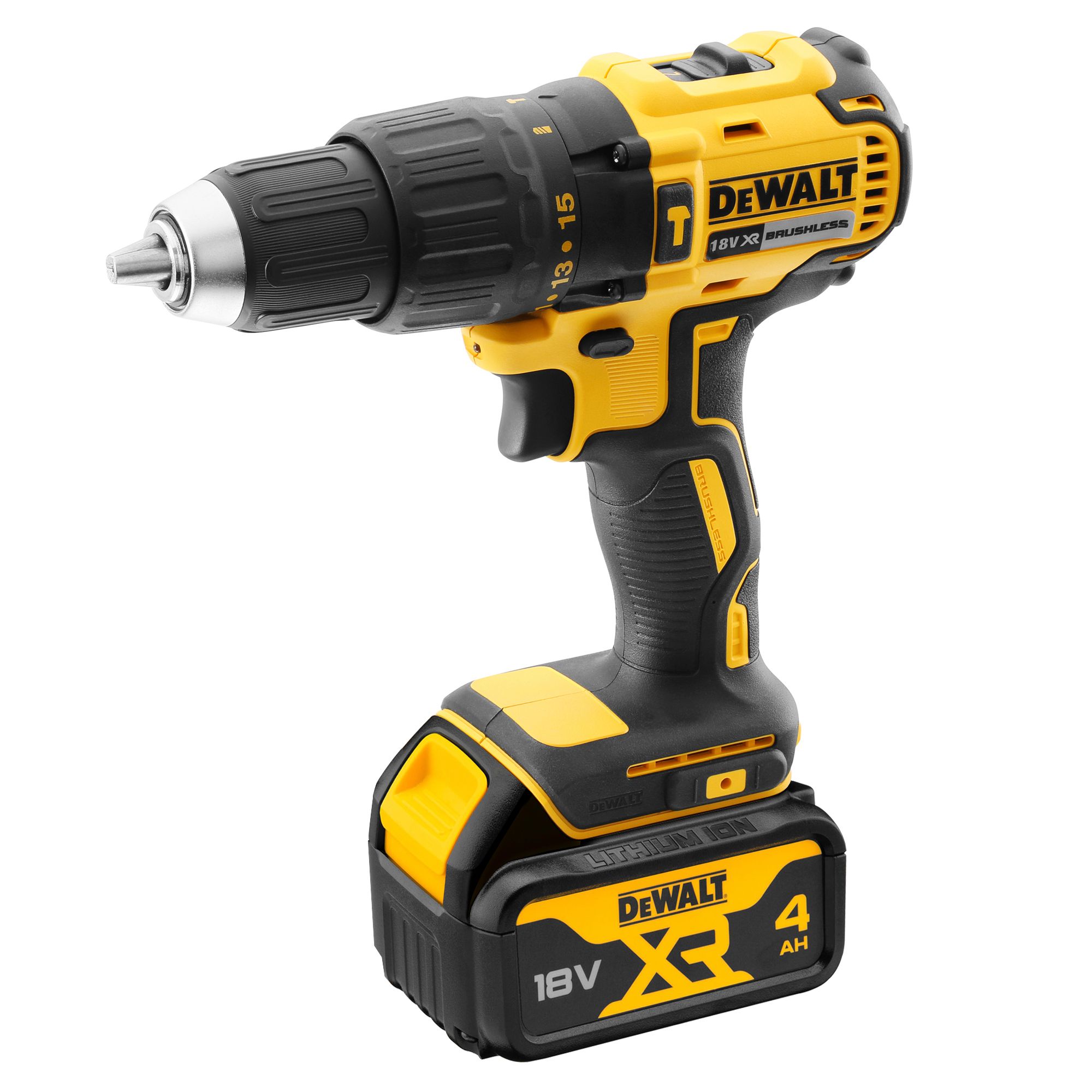 DeWalt 18V Li ion Brushless Cordless Combi drill 2 x 4Ah DCD778M2T GB