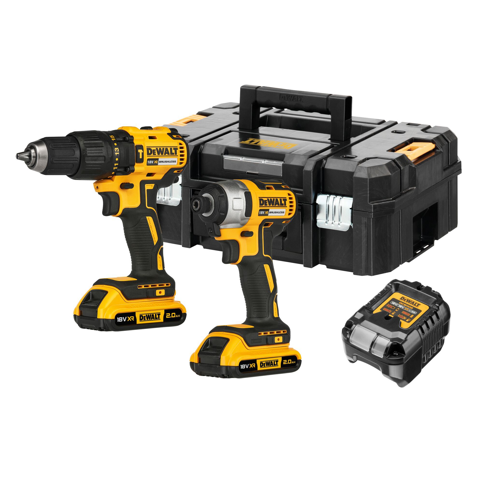 DeWalt 18V XR Brushless Combi drill and impact driver DCK2060D2T