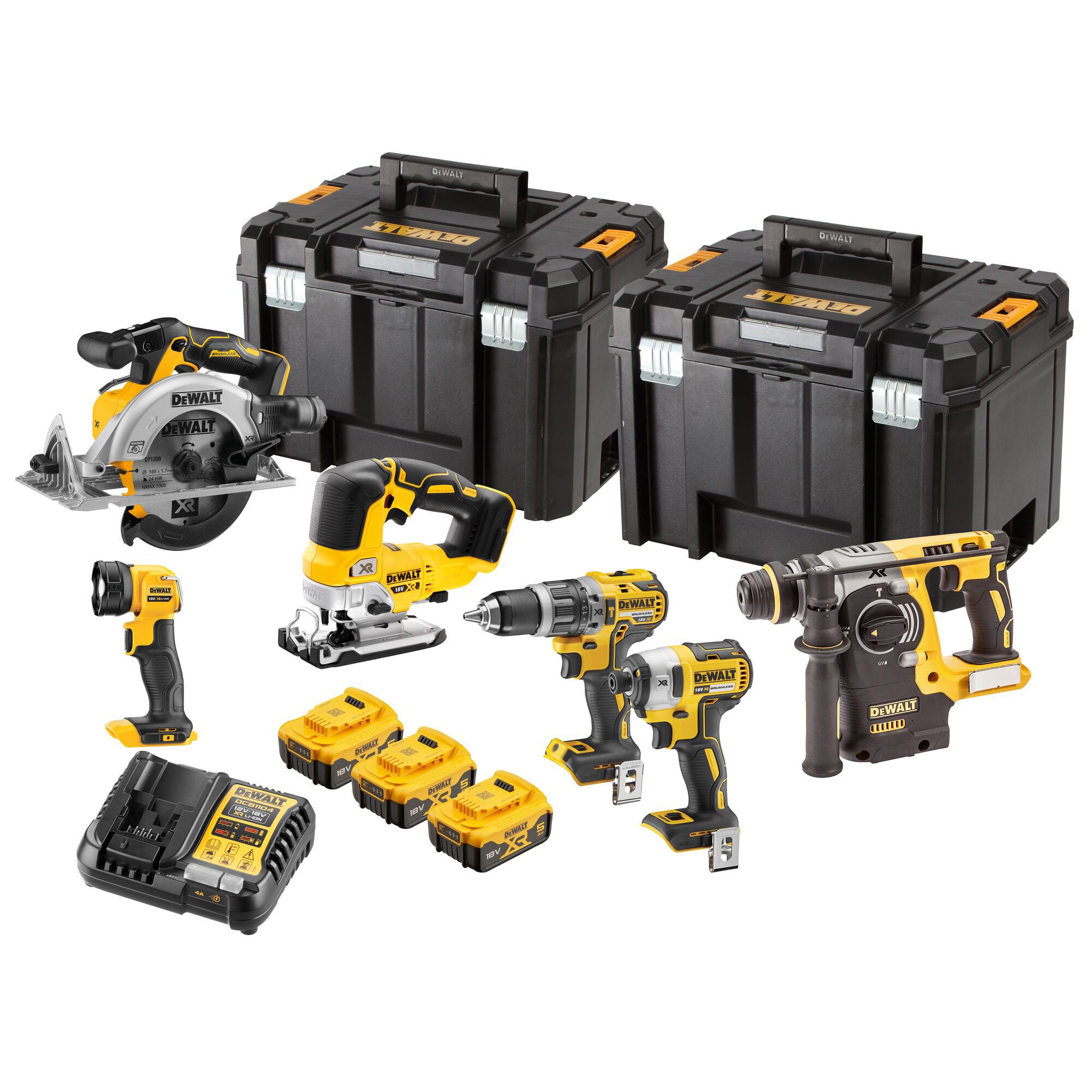 DeWalt 18V Li-ion XR Cordless 6 piece Power tool kit - DCK690P3T-GB
