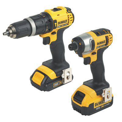 DEWALT 18V TWIN PACK DCK285C2 GB DIY at B Q