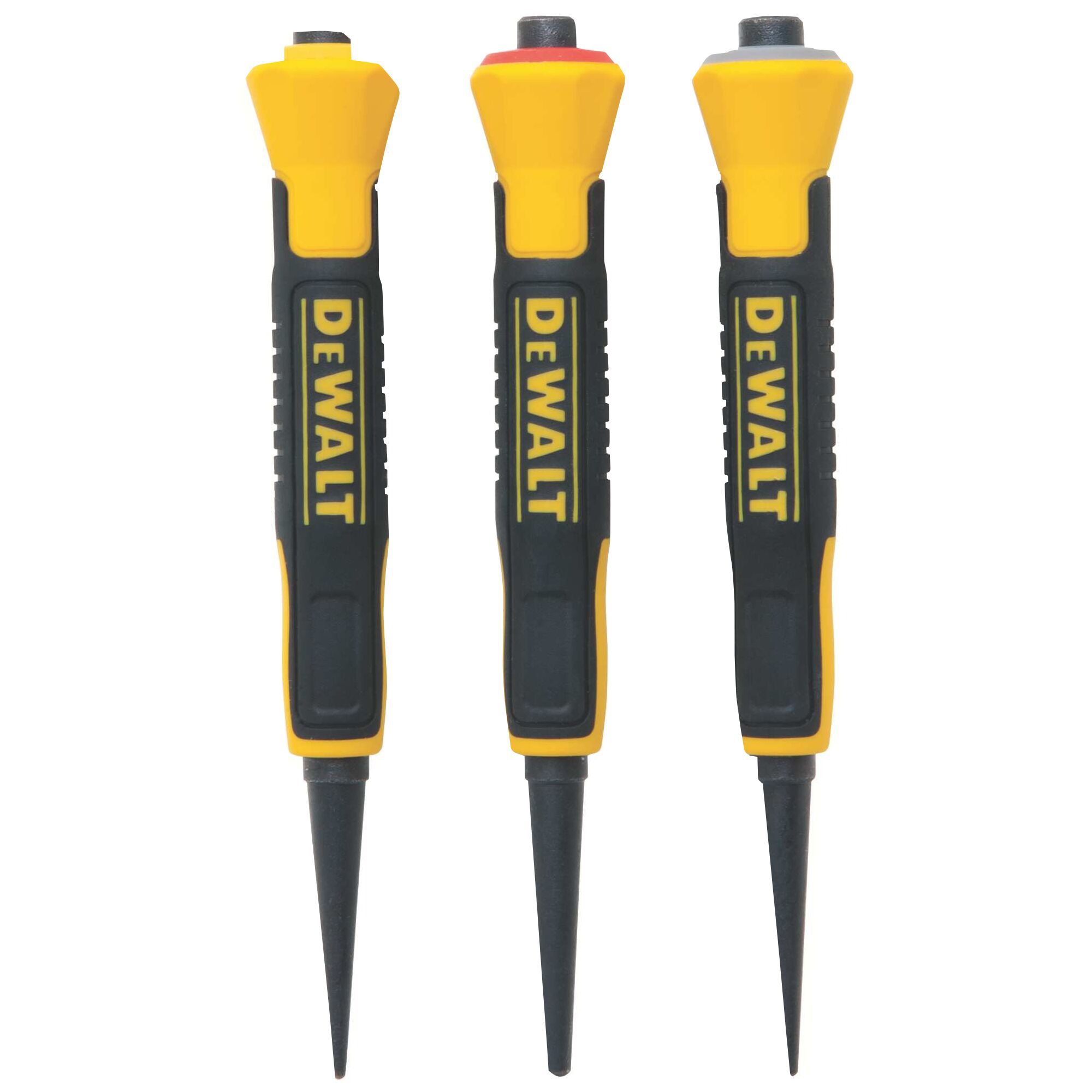 DeWalt 3 piece Nail Punch set