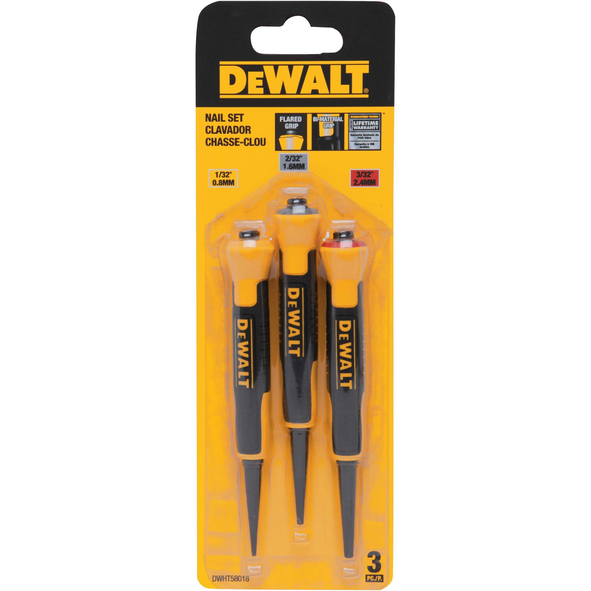 Dewalt nail punch set 3 pieces discount