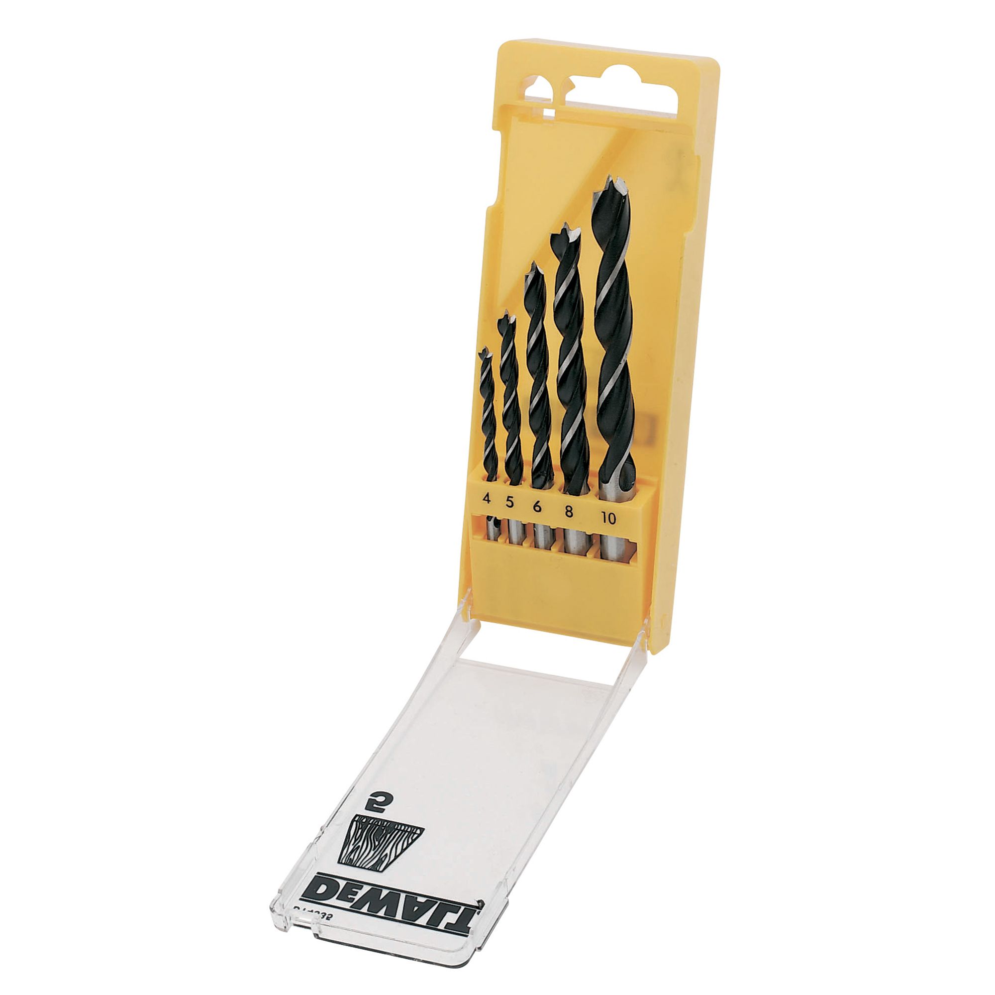 DeWalt 4mm - 10mm 5 piece Brad point drill bit Set