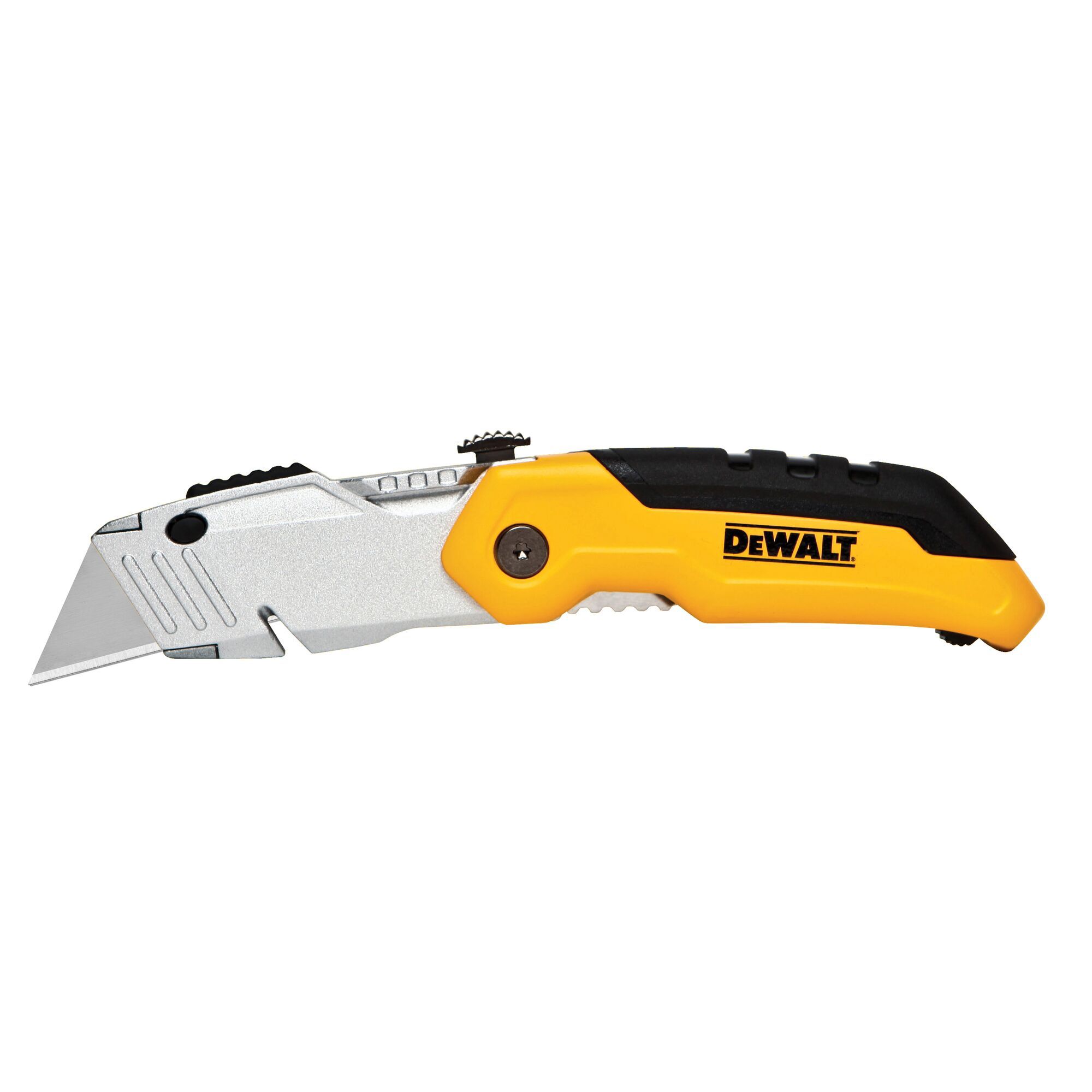 DeWalt 61mm Chrome vanadium steel Yellow Foldable Retractable knife