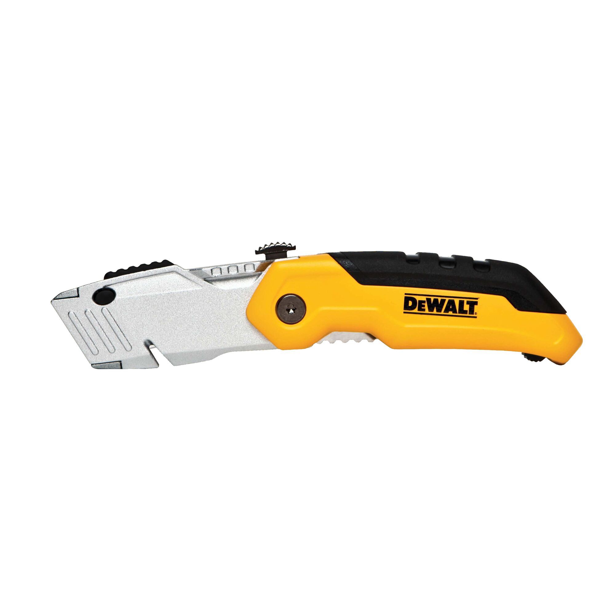 DeWalt 61mm Chrome vanadium steel Yellow Foldable Retractable knife