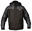 DeWalt Black & charcoal grey Waterproof jacket Medium