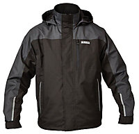 DeWalt Black & charcoal grey Waterproof jacket X Large