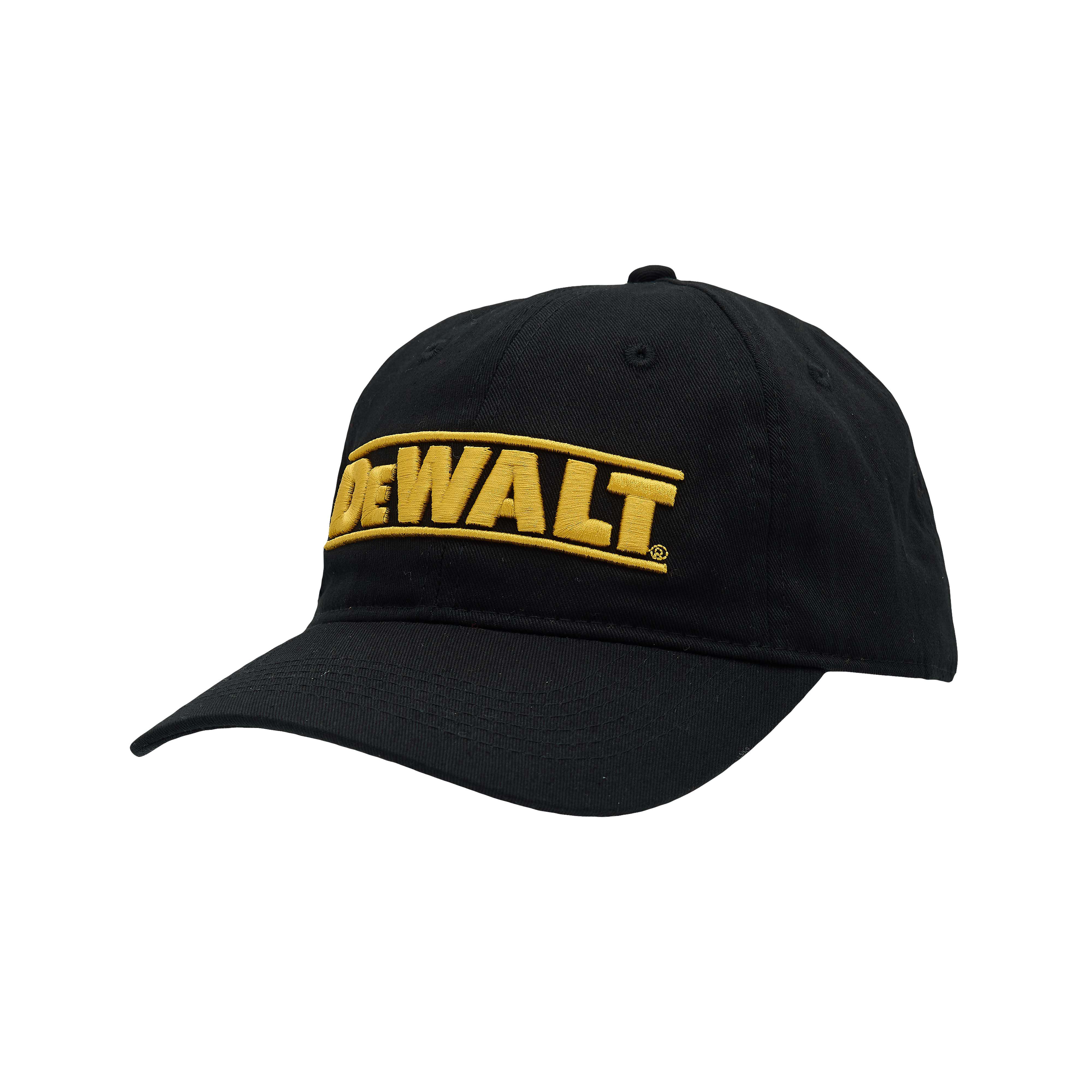 DeWalt Blakeney Black Plain Sports cap, One size