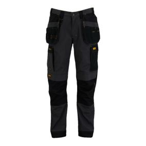 Mens Cargo Combat Work Pants Hi Viz Utility Trousers Holster & Knee Pad  Pockets