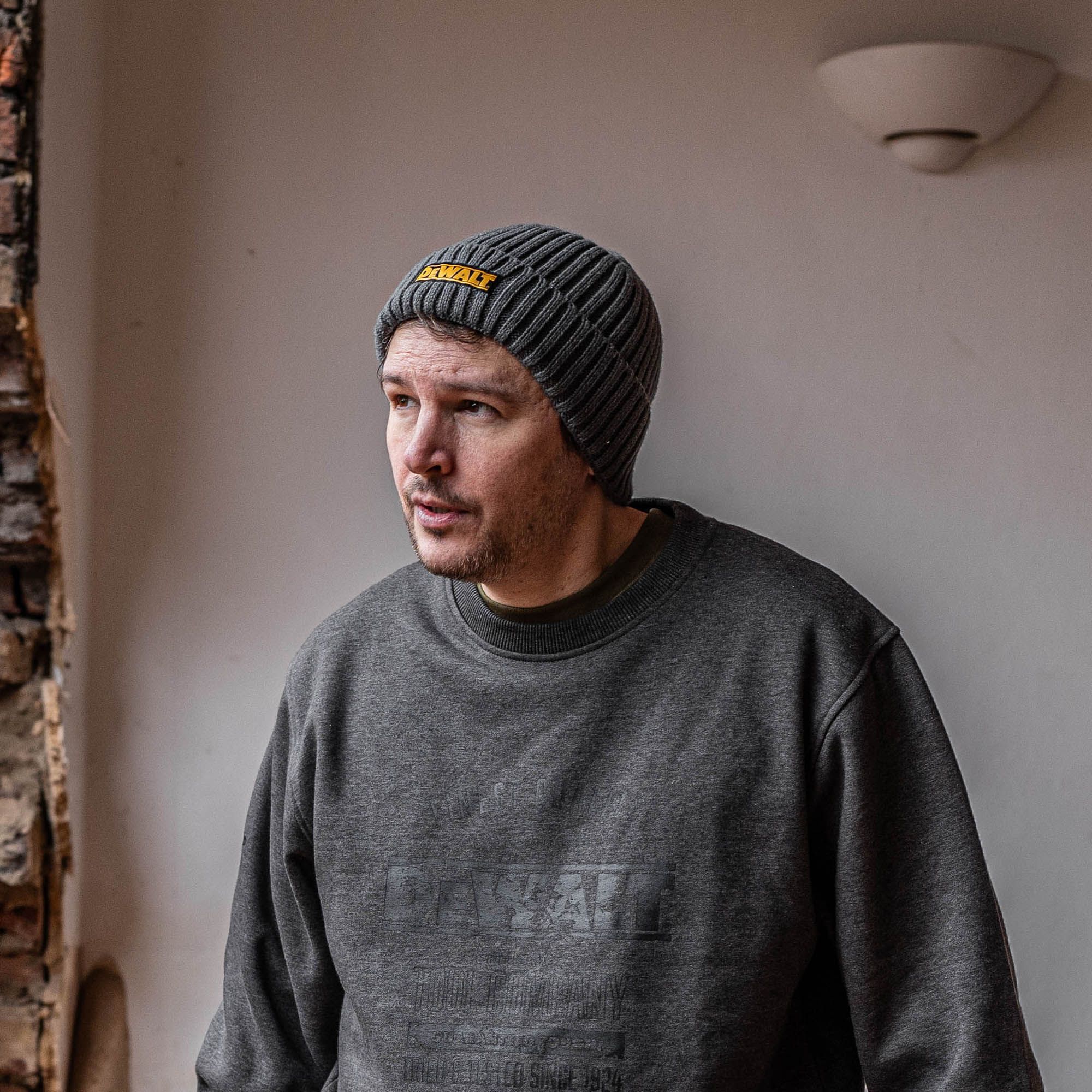 DeWalt Indianapolis Grey Knitted Winter beanie, One size