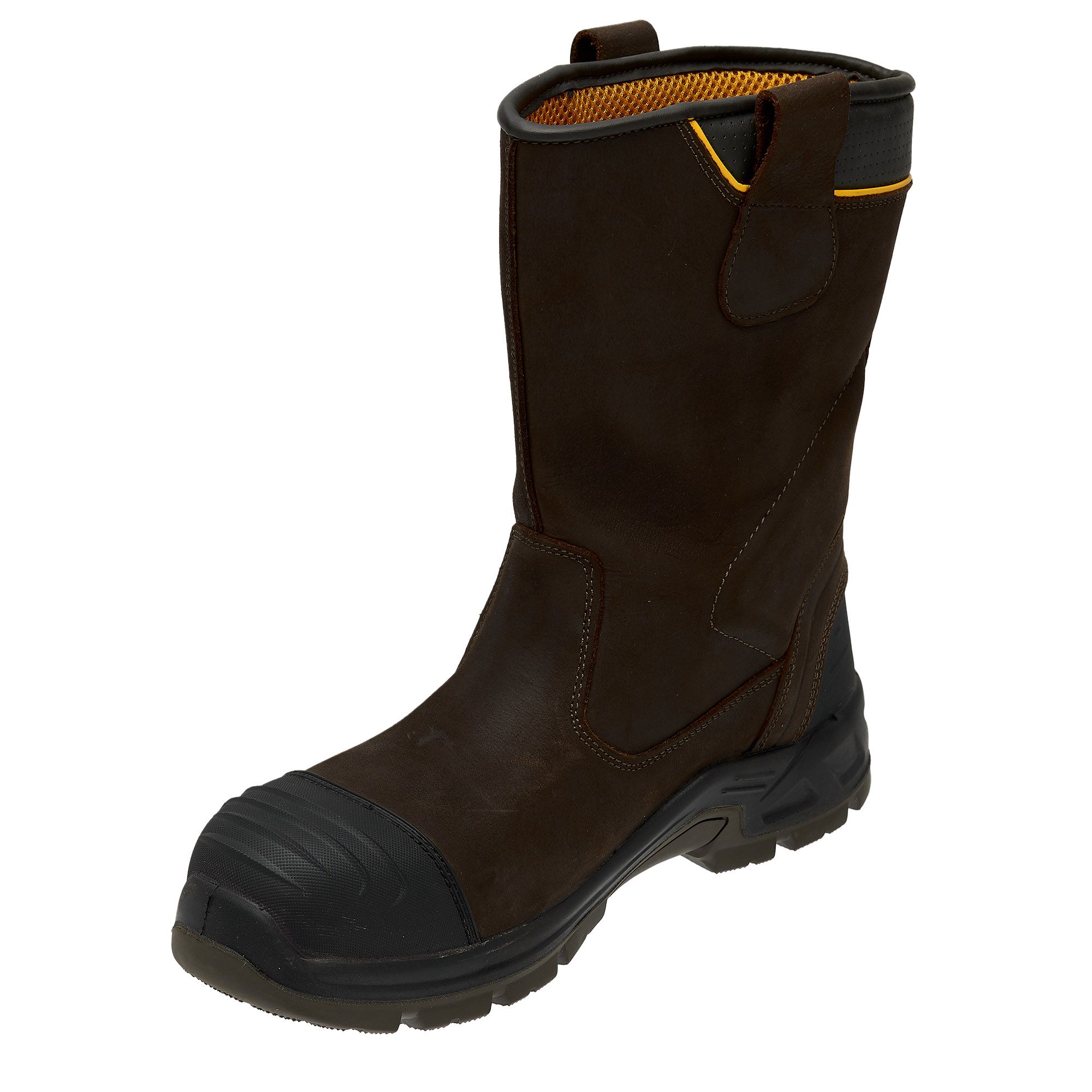 Amblers Safety Mens Waterproof Rigger Boots - Steel Toe Pull-On Work Boots Tan UK 9