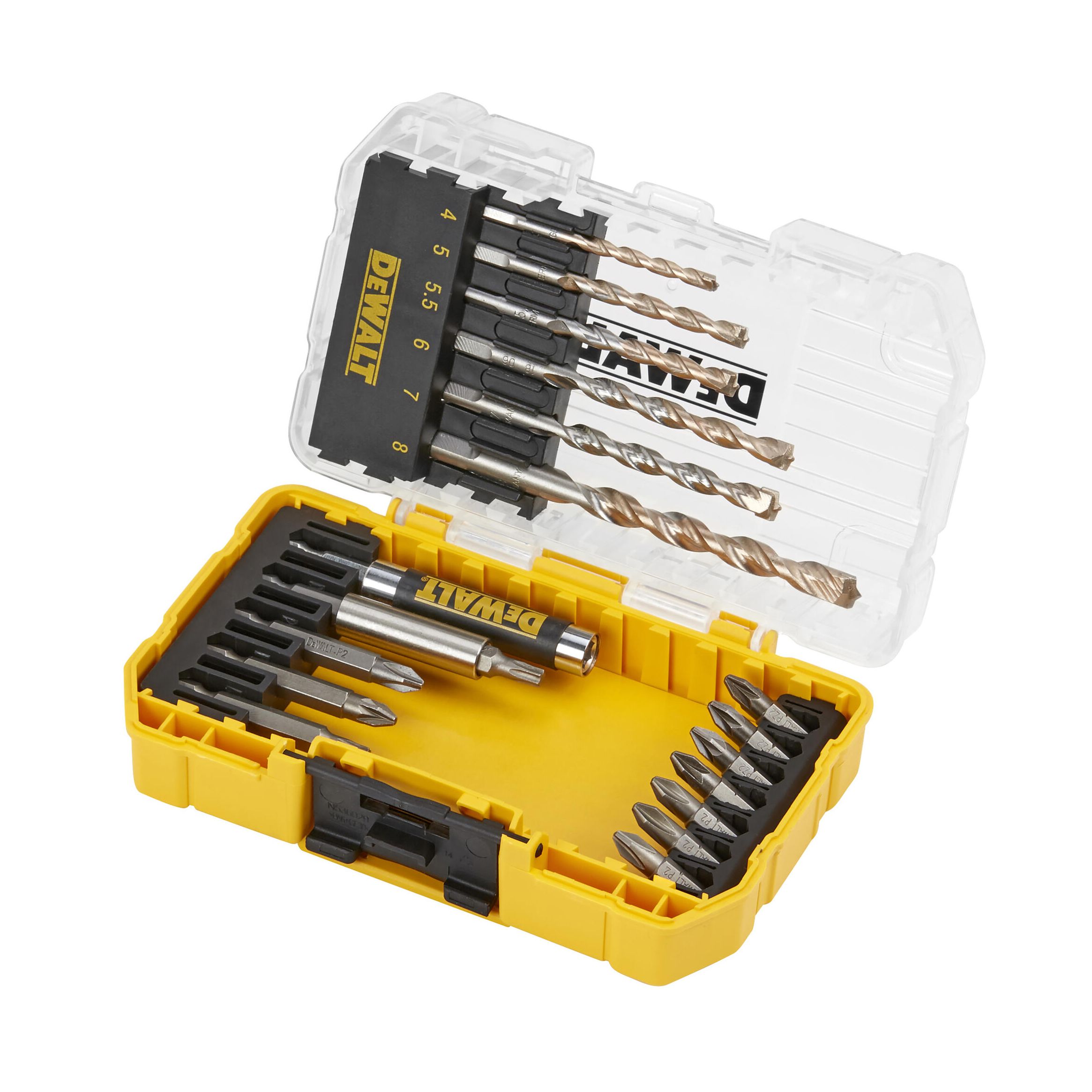 DeWalt Mixed Set 19 piece Straight Masonry Drill & screwdriver bit set - DT70712-QZ