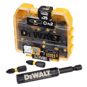 DeWalt PZ2 Screwdriver bits (L)25mm, 25 pieces - DT70564T-GB