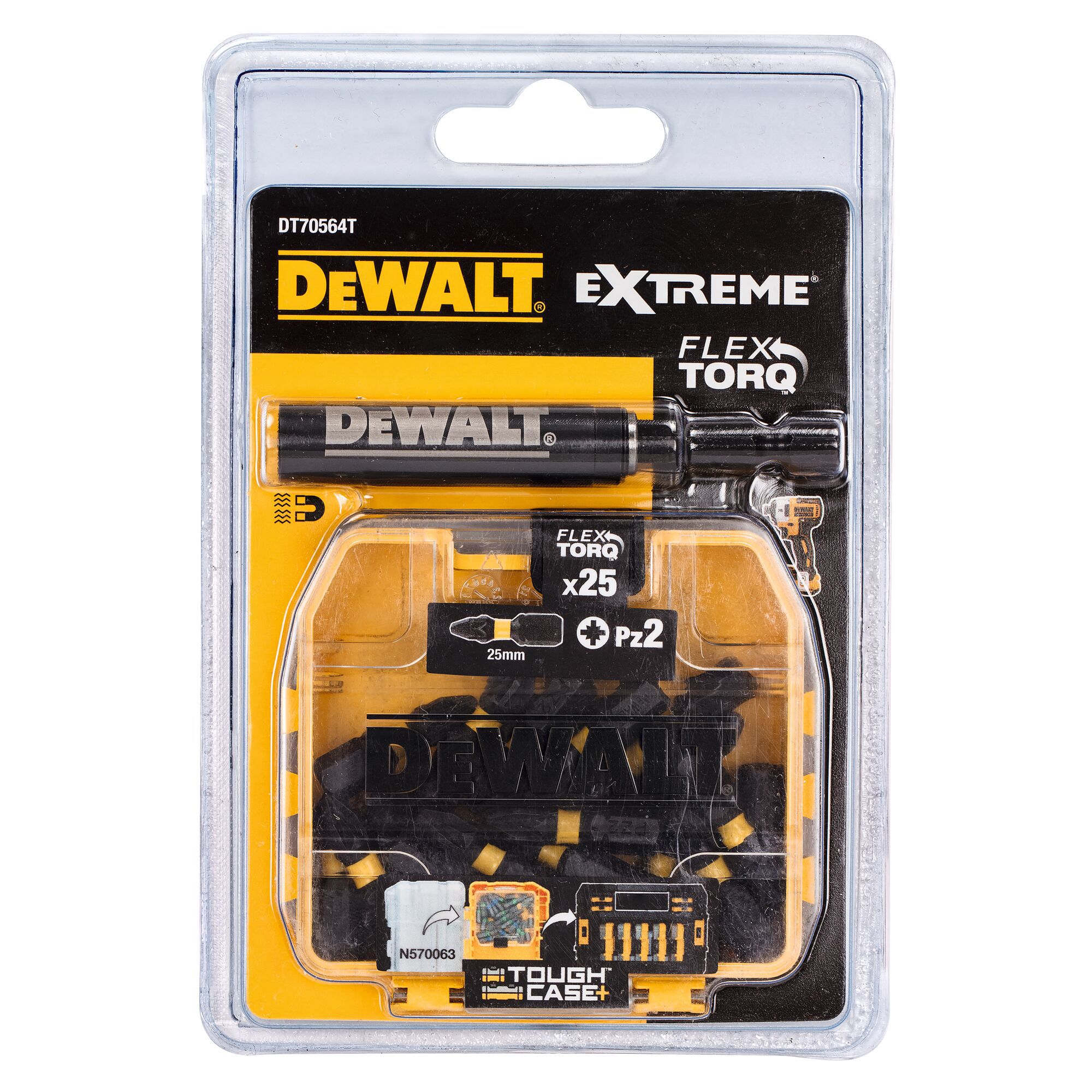 DeWalt PZ2 Screwdriver bits (L)25mm, 25 pieces - DT70564T-GB