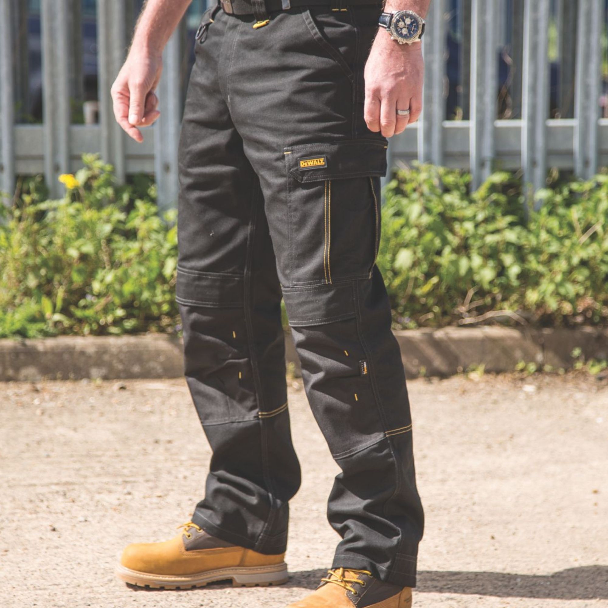 Dewalt Ridgeley Black Trousers W32 L32 Diy At B Q
