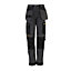 DeWalt Roseville Black & grey Women's Trousers, Size 12 L29"