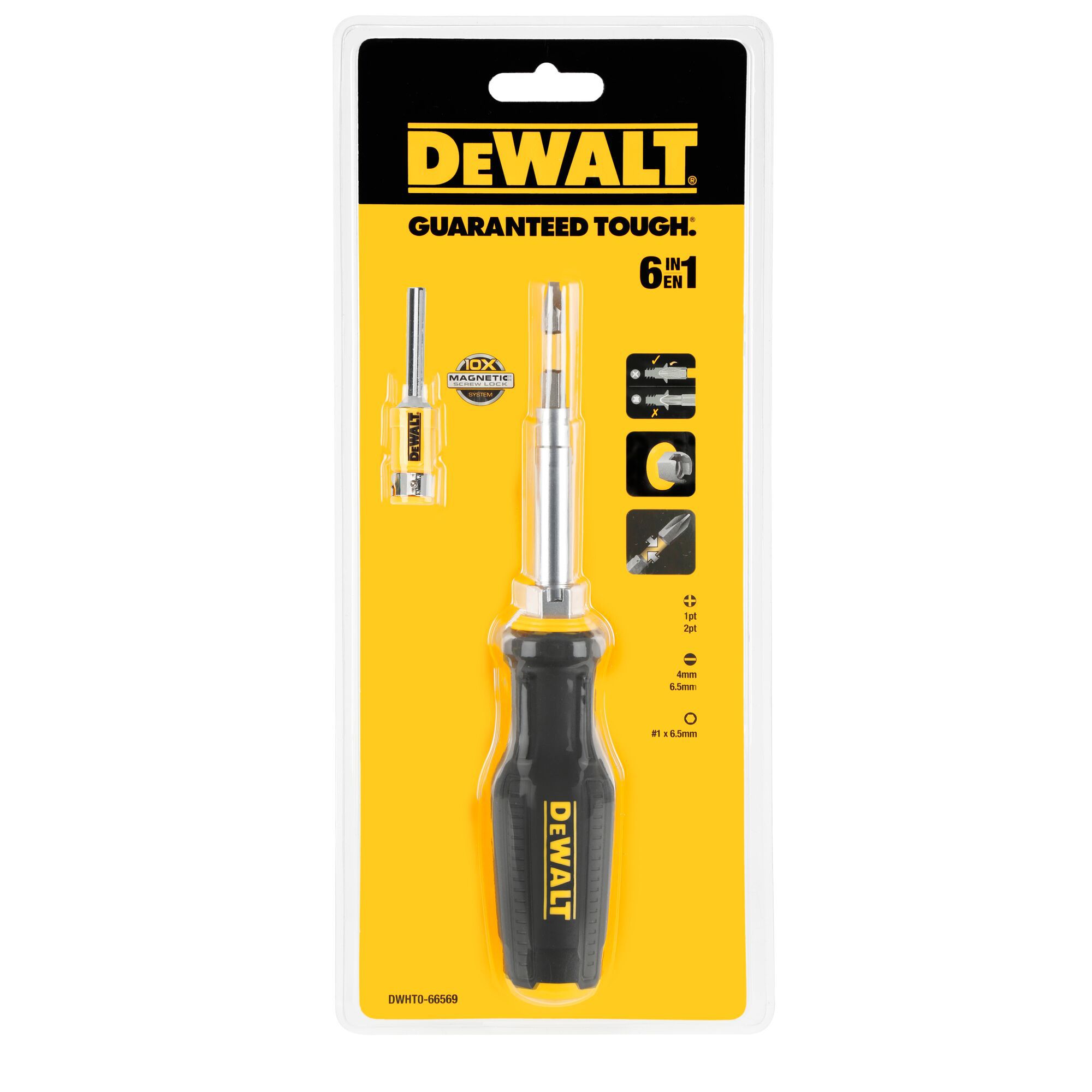 DeWalt Screwdrivers 6 piece Interchangeable Mixed Screwdriver set