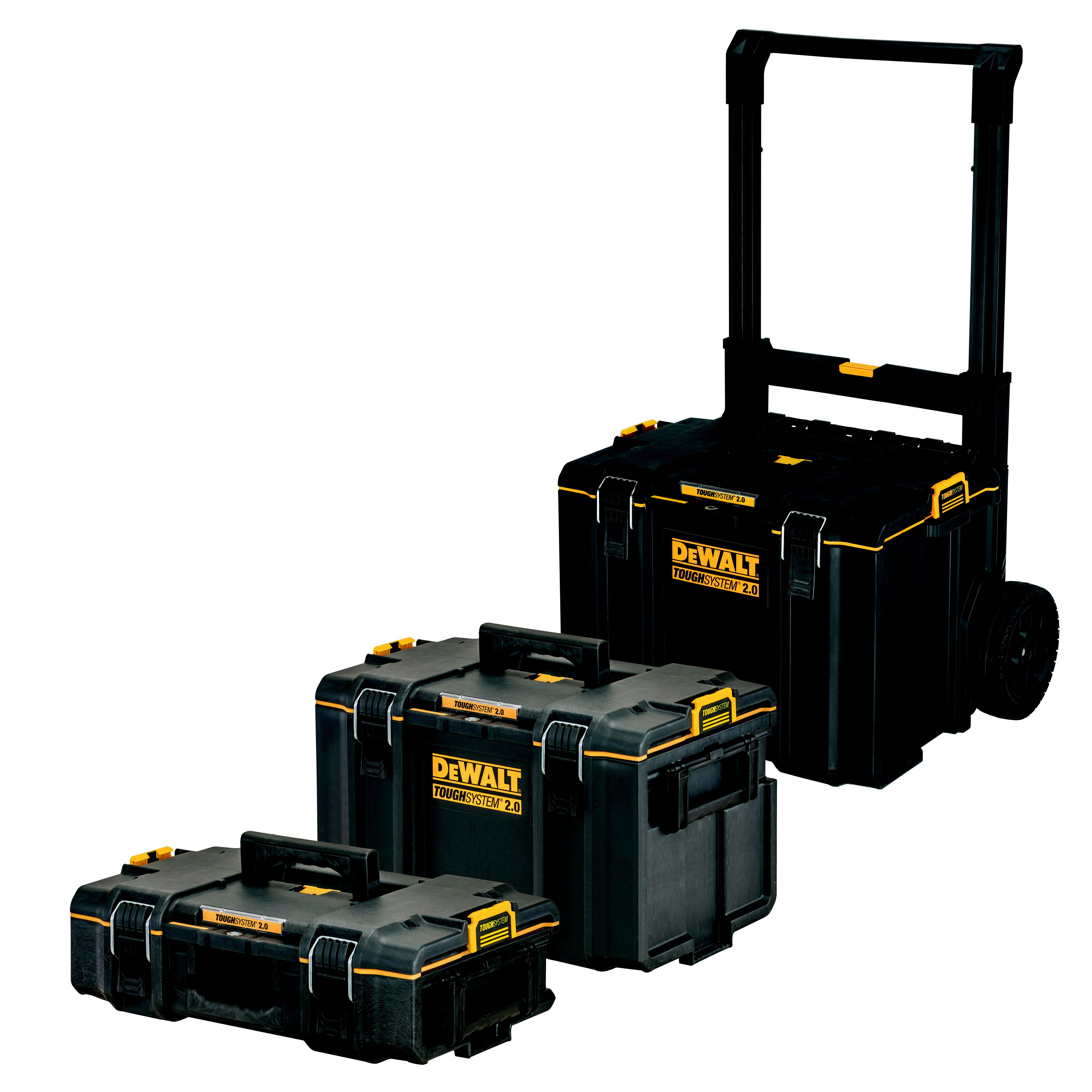 DeWalt ToughSystem Polypropylene 3 compartment Tool chest bundle (L)610mm (H)990mm