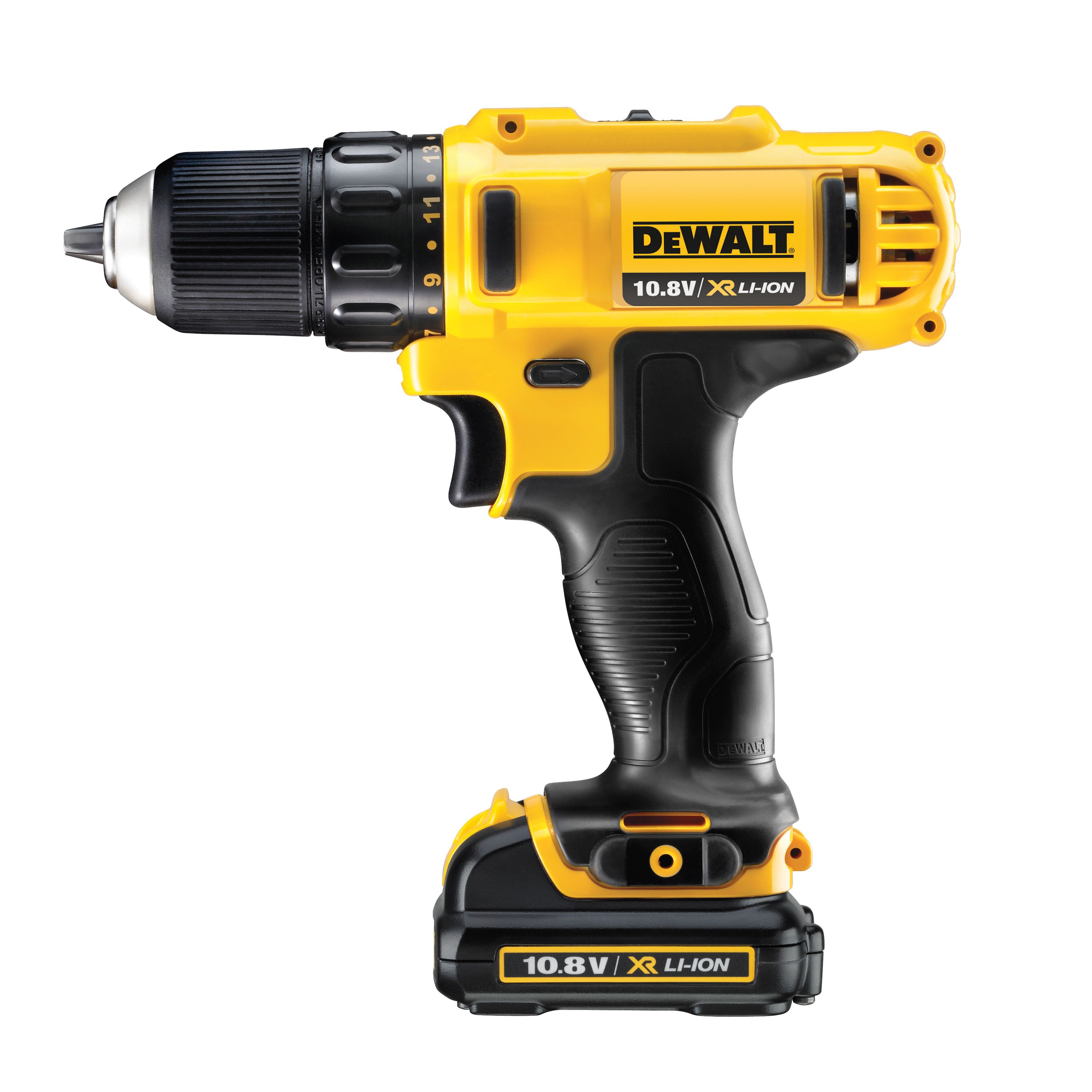 DeWalt XR 12V 2 x 1.3Ah Li-ion Cordless Drill driver & impact driver DCK211C2-BQGB