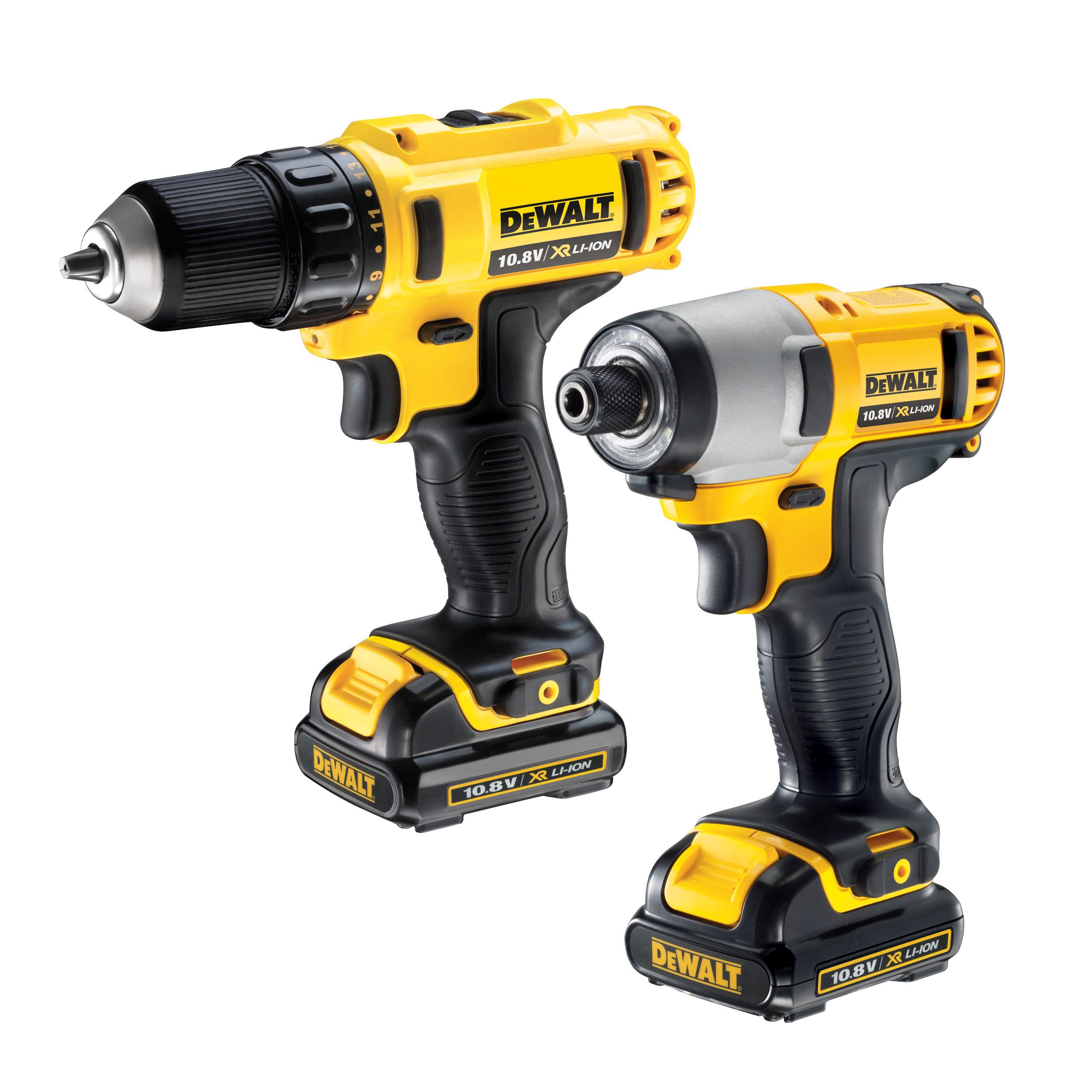 DeWalt XR 12V Li-ion XR Cordless Drill driver & impact driver DCK211C2-BQGB