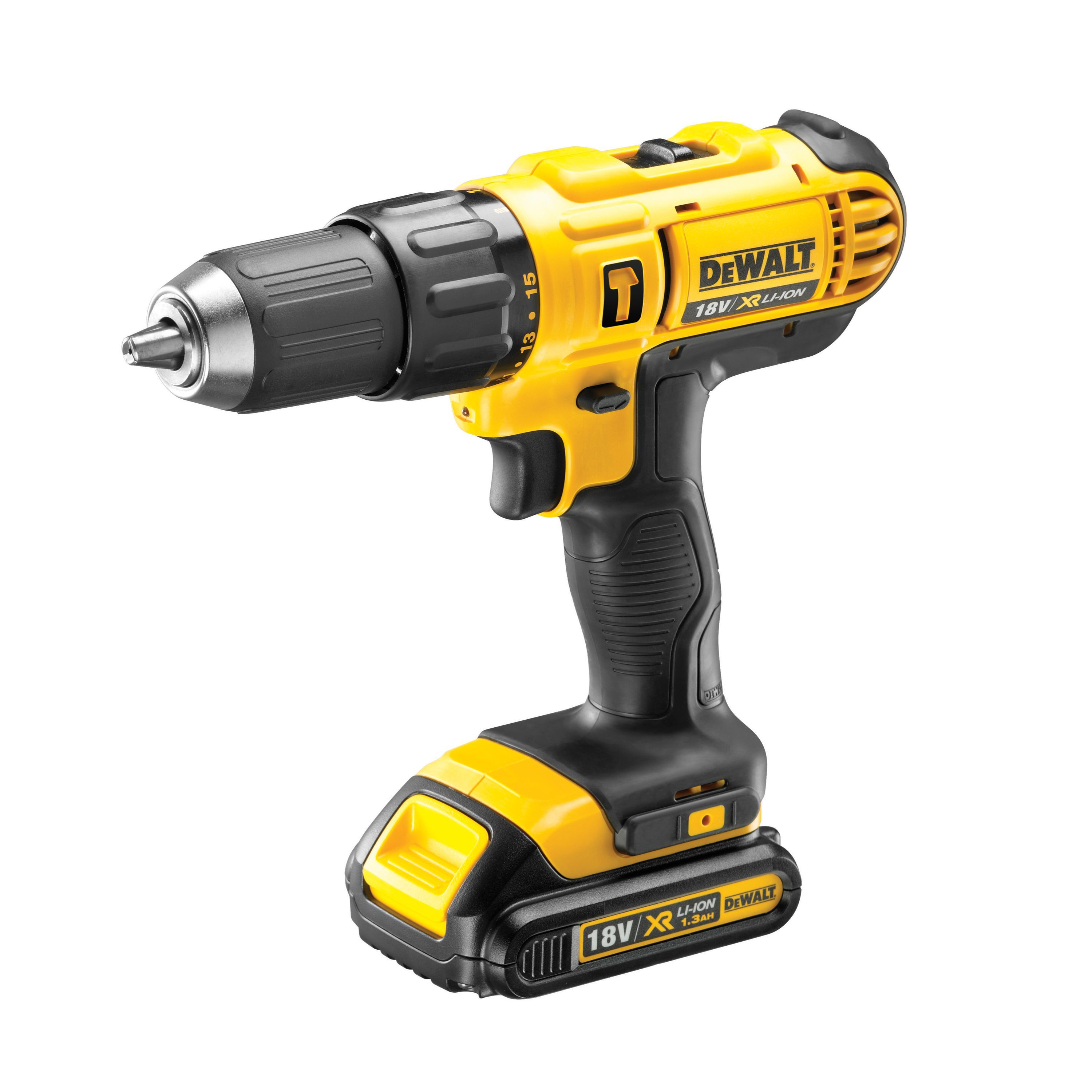 DeWalt XR 18V Li-ion Brushed Cordless Combi drill (1 x 1.3Ah) - DCD776C1-GB