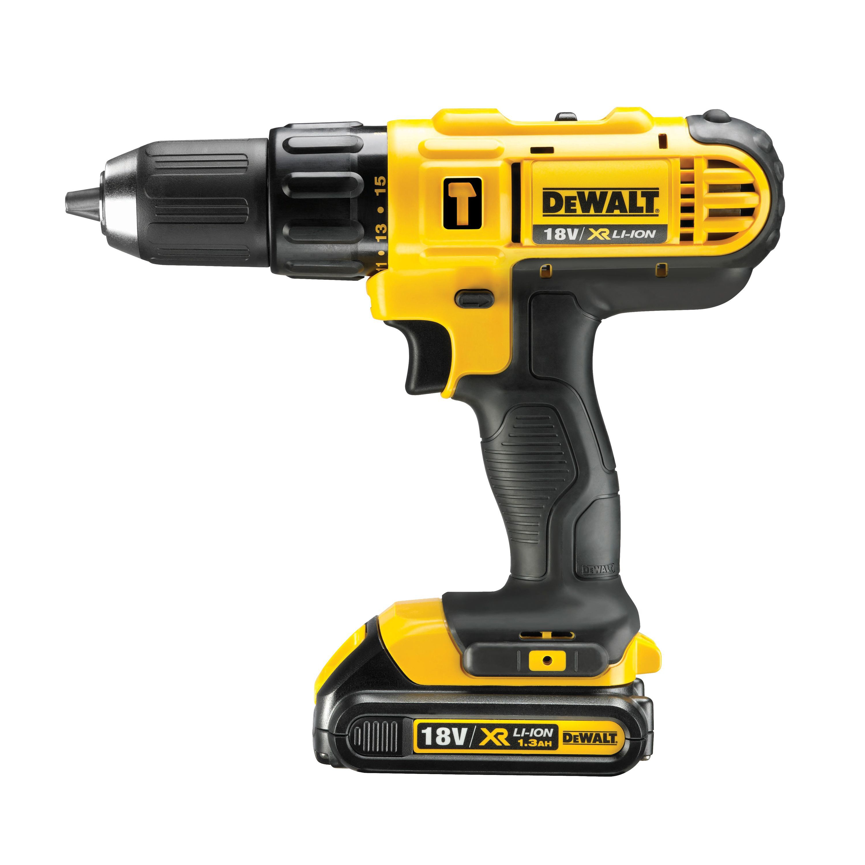 DeWalt XR 18V Li-ion Brushed Cordless Combi drill (1 x 1.3Ah) - DCD776C1-GB