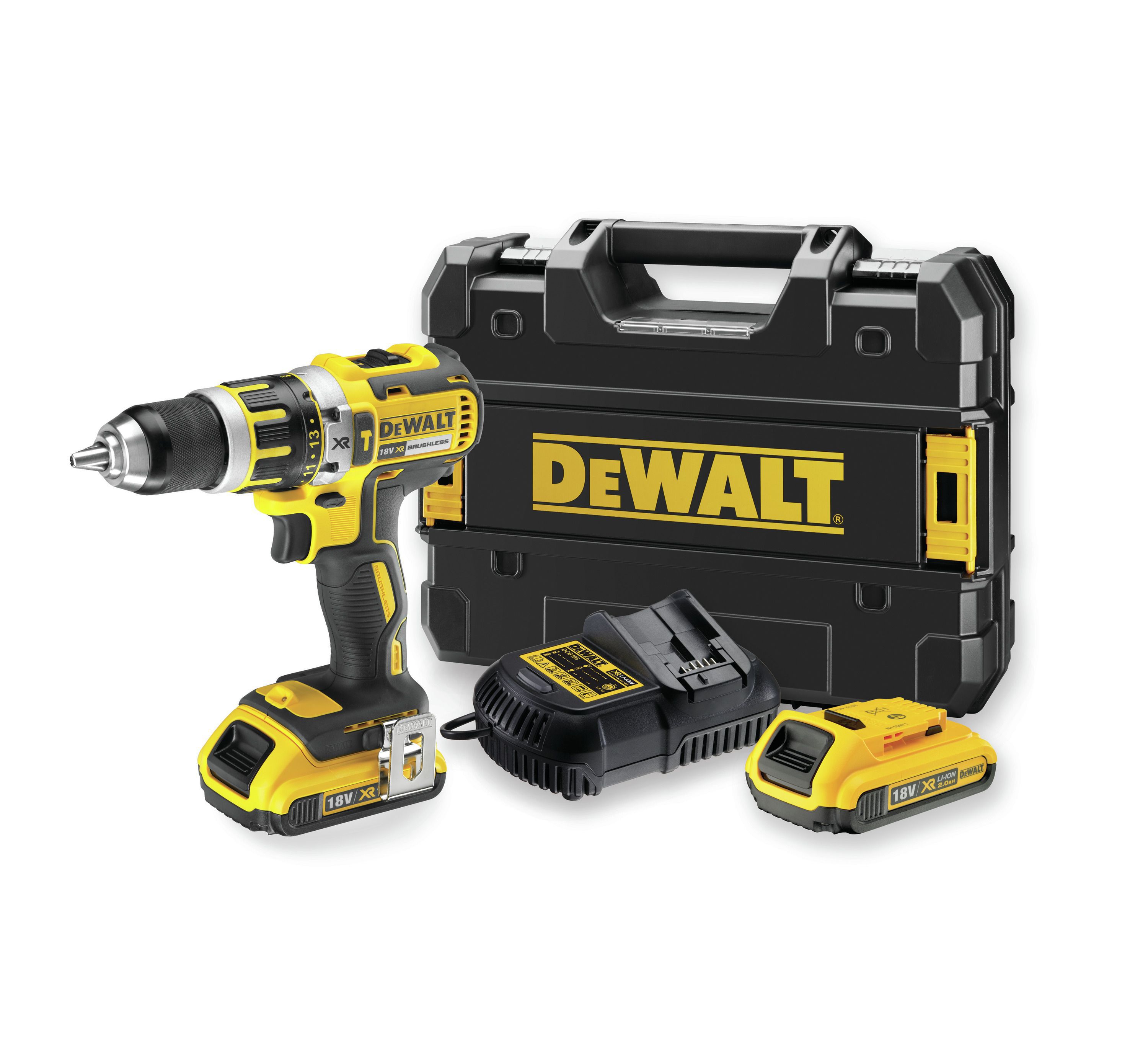 DeWalt XR 18V Li-ion Brushless Cordless Combi drill (2 x 2Ah