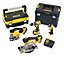 DeWalt XR 18V Li-ion Cordless 4 piece Power tool kit (3 x 4Ah) - DCK457M3T-GB