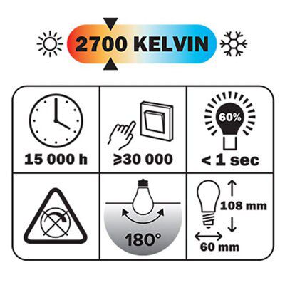 Diall 10.5W 1055lm GLS Warm white LED Light bulb