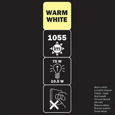 Diall 10.5W 1055lm GLS Warm white LED Light bulb